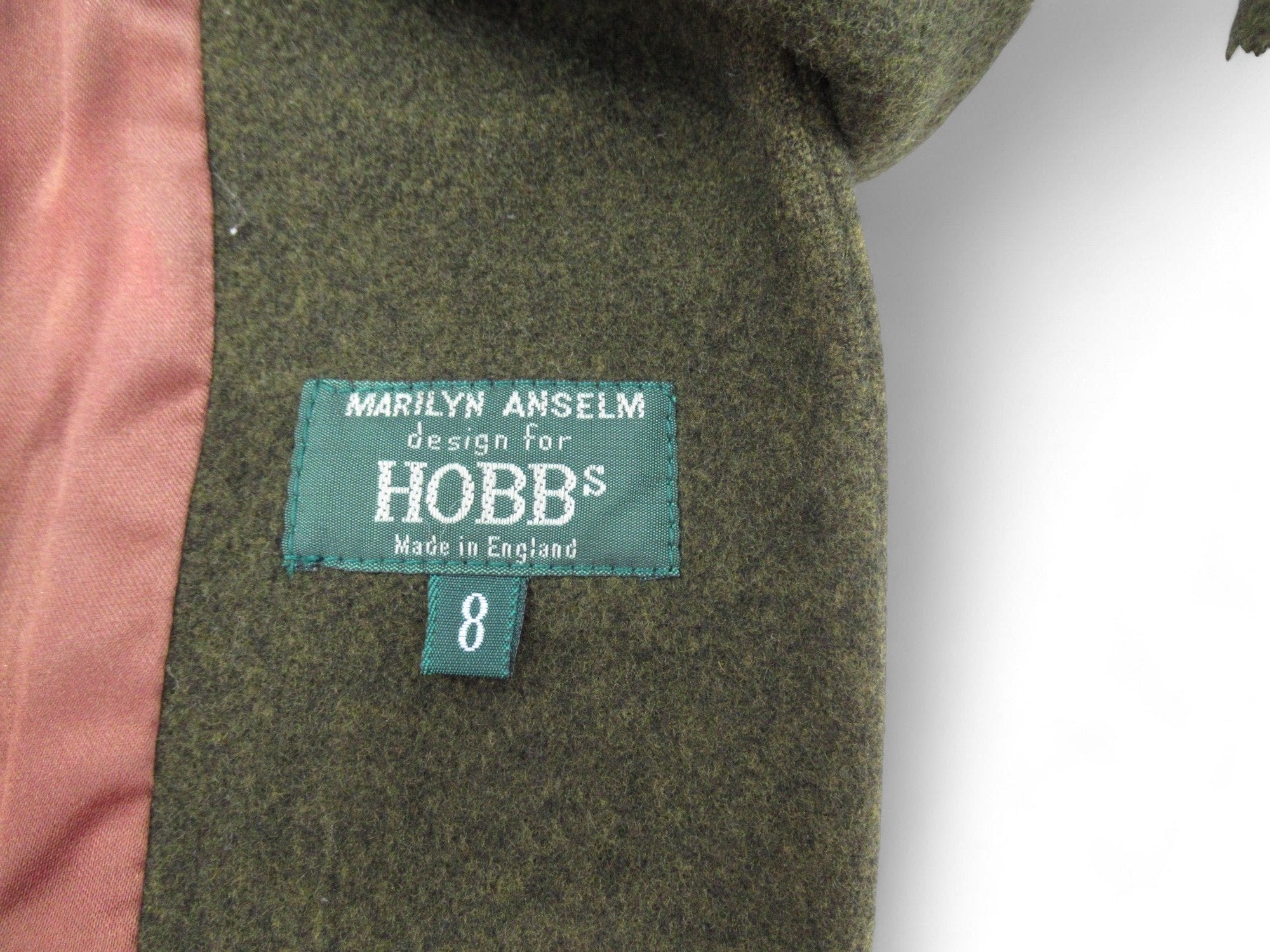 brand label image for Marilyn Anselm Hobbs UK8 Green Wool Blazer Womenswear | Preloved 