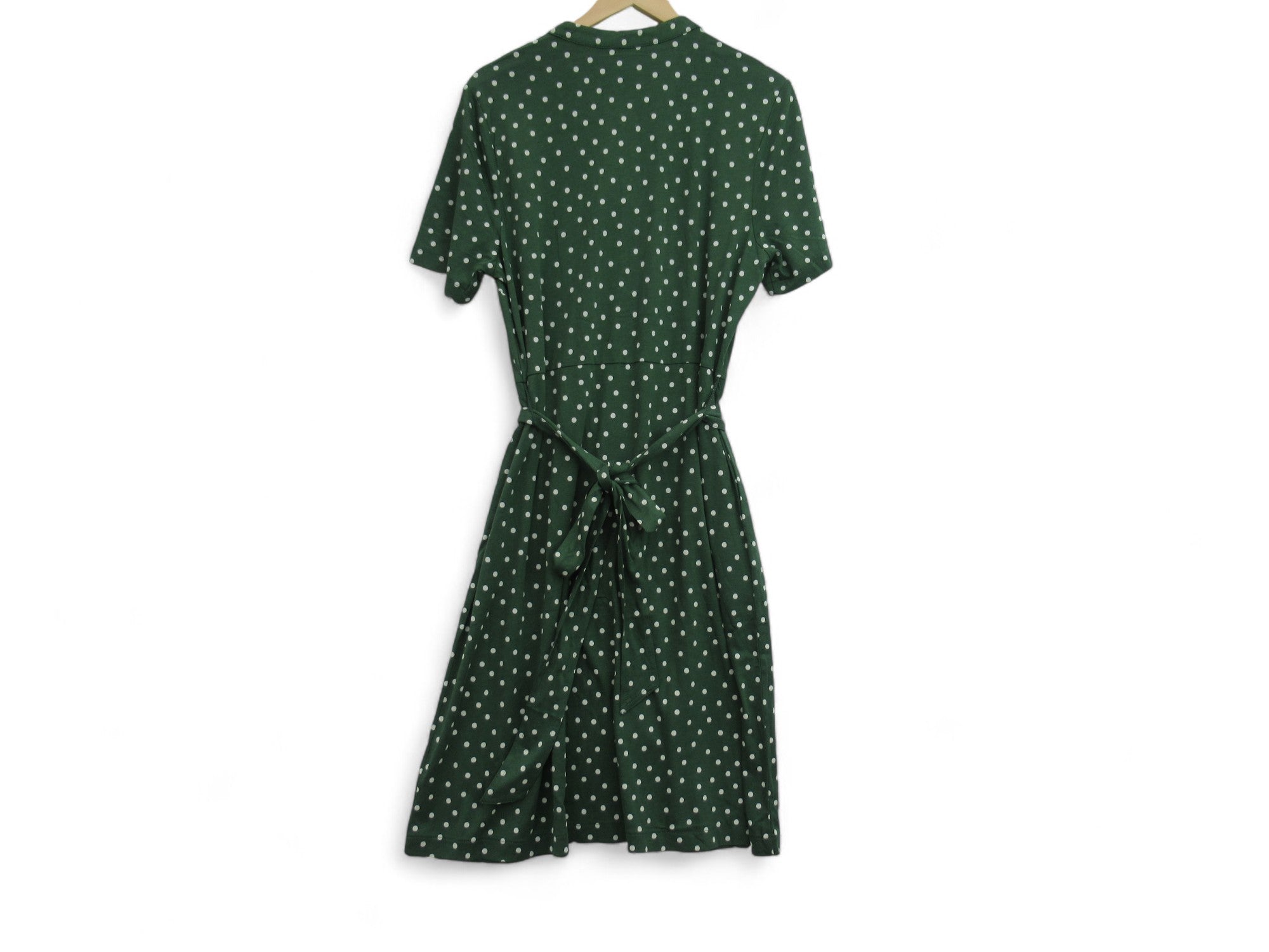 Back image for Boden UK 18R Green Midi Spotted Dress Womenswear | Preloved 