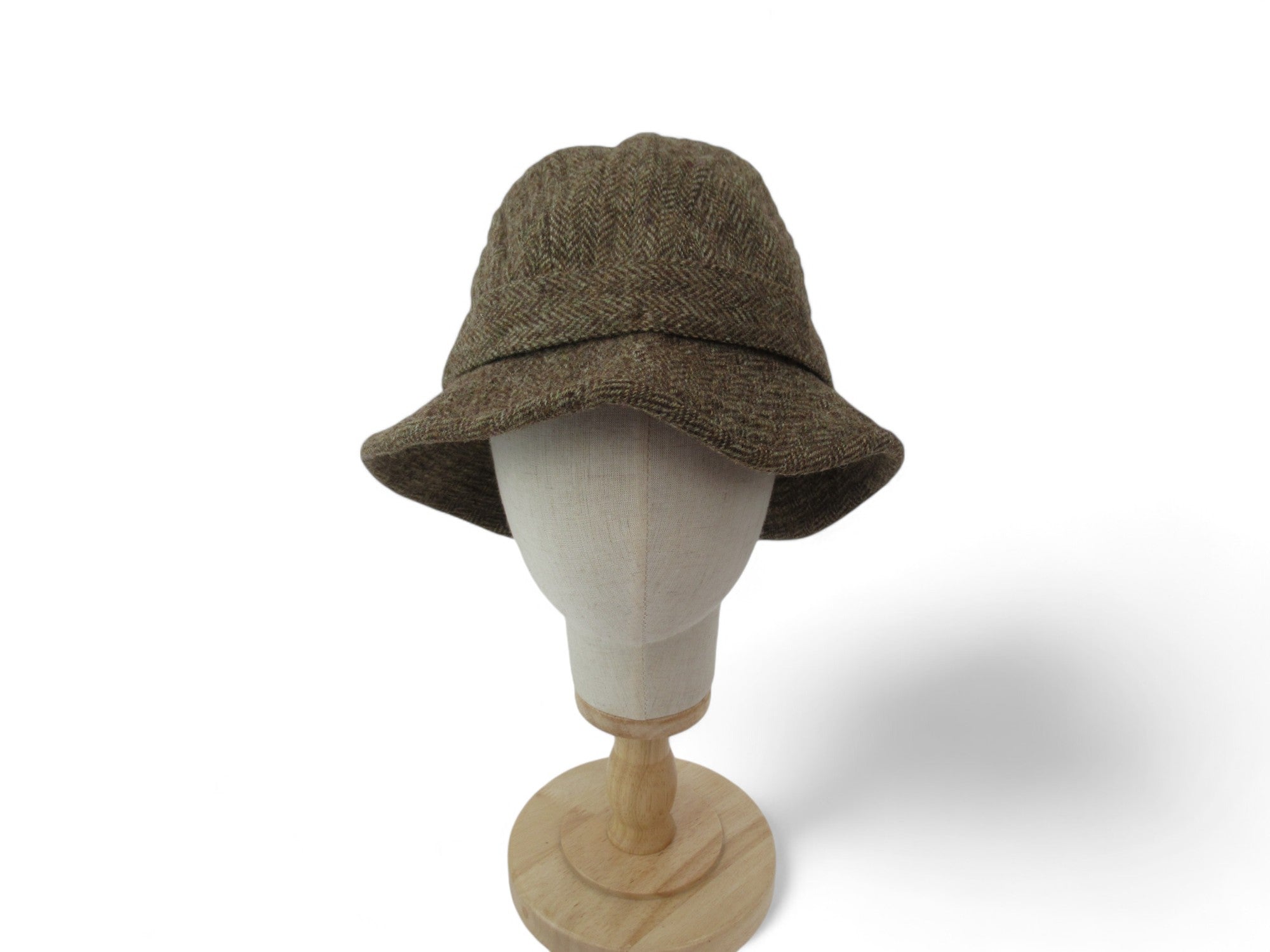 Front image for Aquascutum 60cm Brown Tweed Wool Fedora Hat Vintage Menswear | Preloved