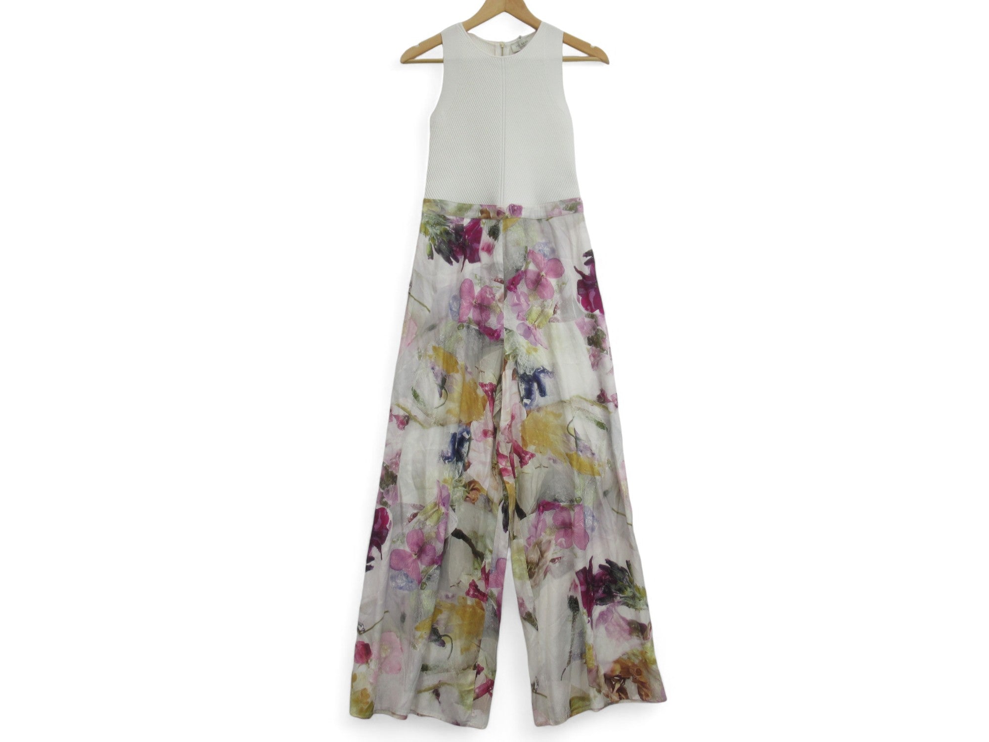 Front image for Ted Baker UK 10 Multicoloured Floral Jumpsuit Womenswear | Preloved 