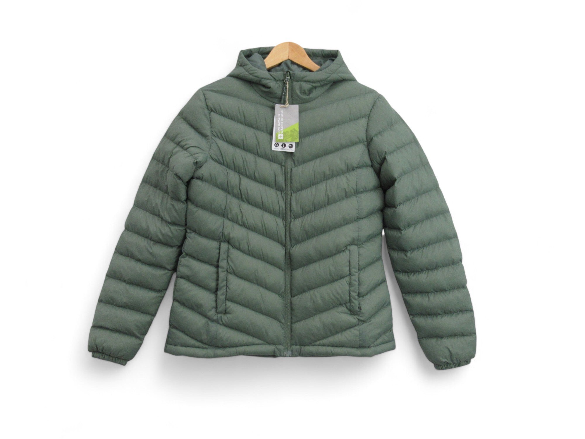 Front image for Mountain Warehouse UK 10 Green Padded Coat Womenswear | Preloved