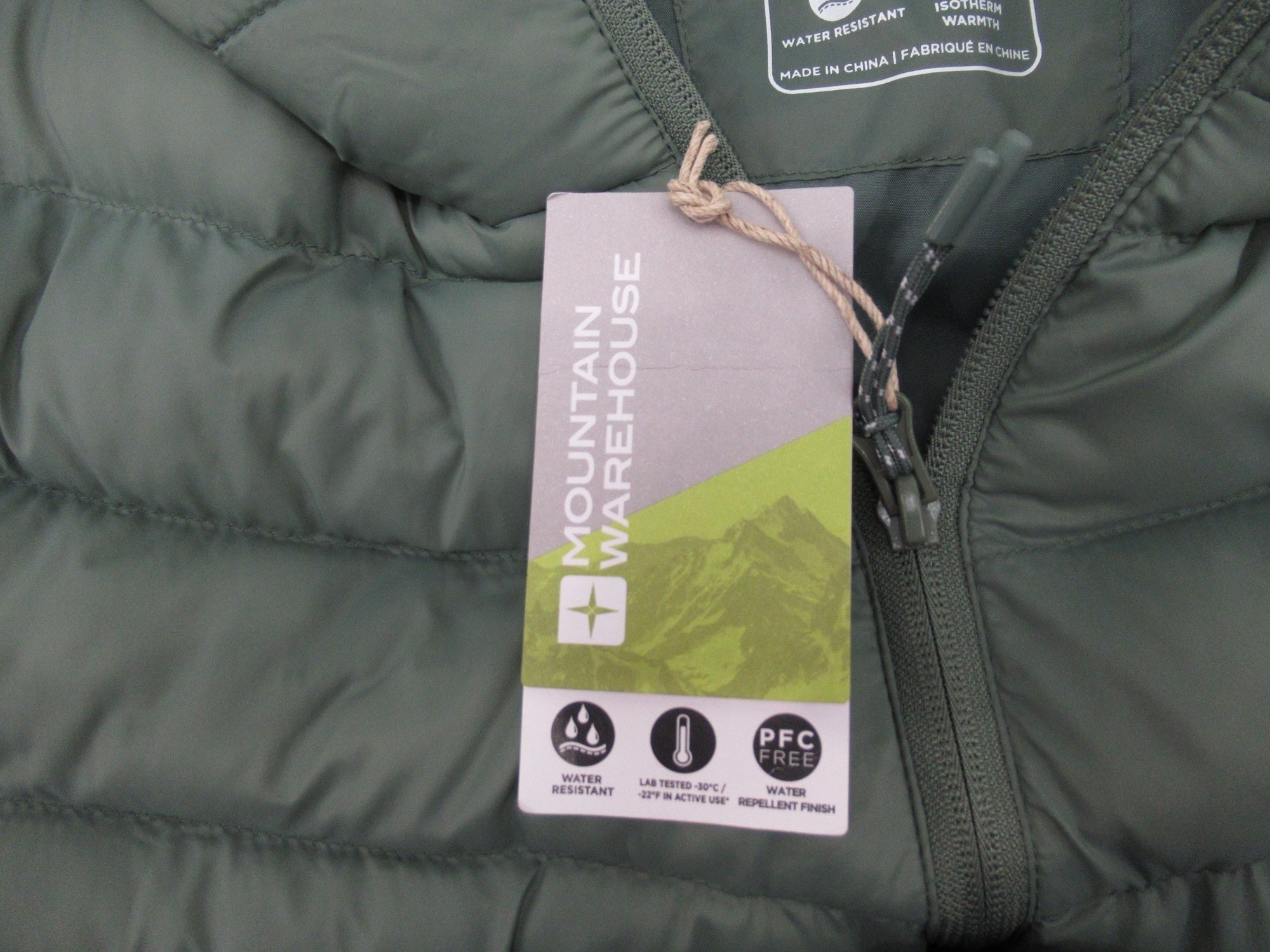 Tag label image for Mountain Warehouse UK 10 Green Padded Coat Womenswear | Preloved