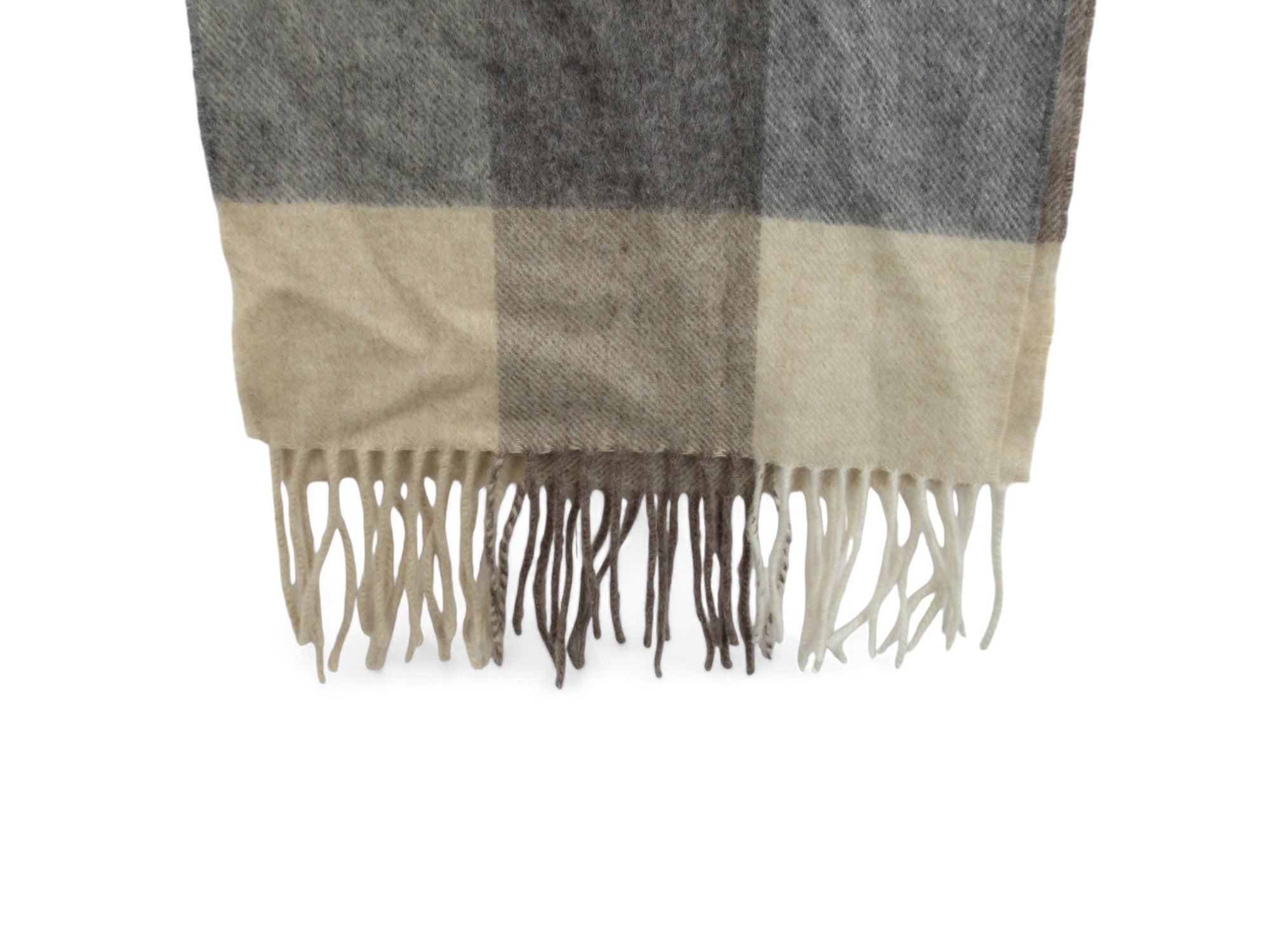 Close up image for Kiltane Scotland Beige Check Cashmere Scarf Menswear | Preloved 