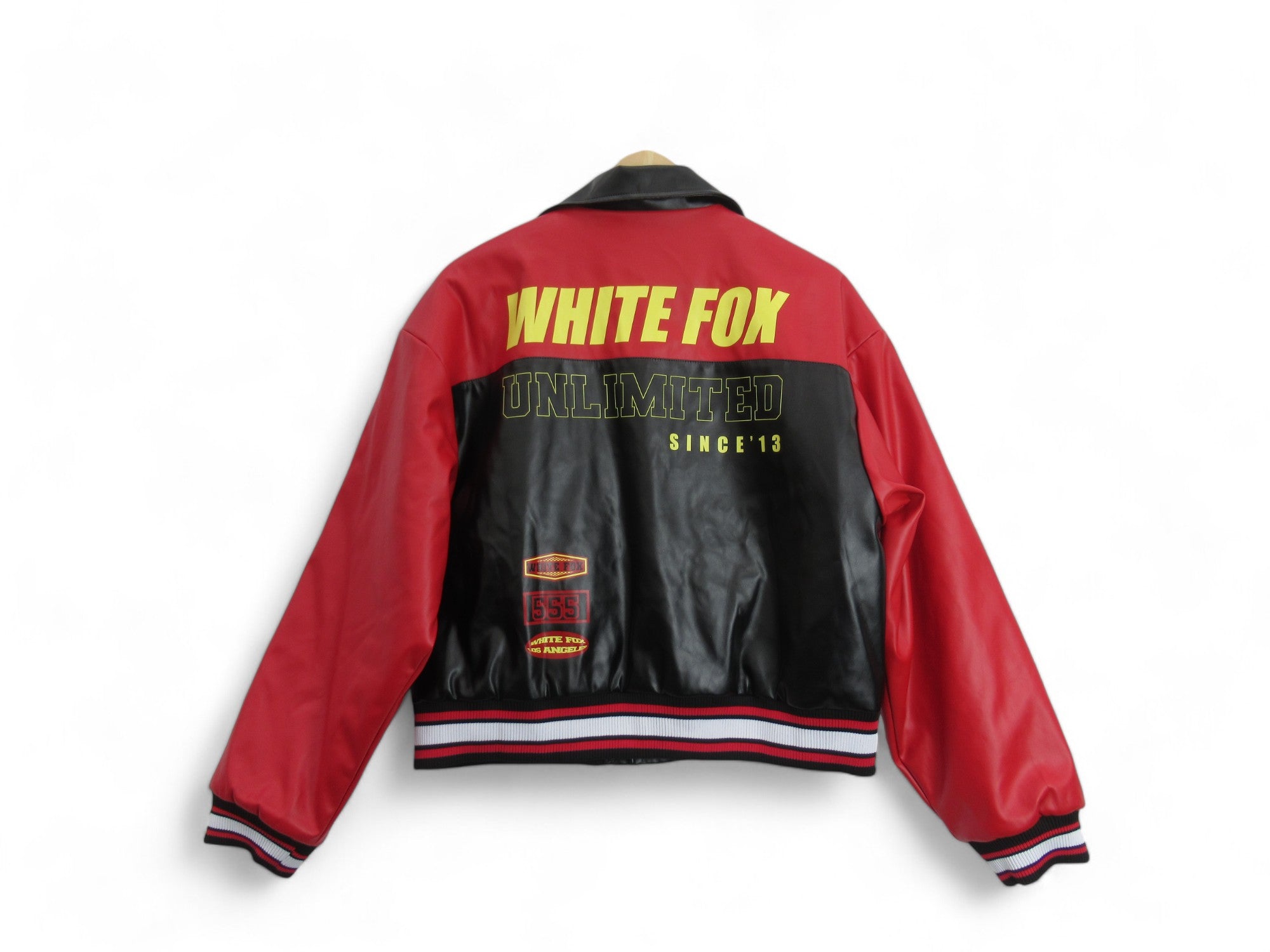 Back image for White Fox Unlimited M/L Black Red Bomber Jacket Menswear | Preloved  