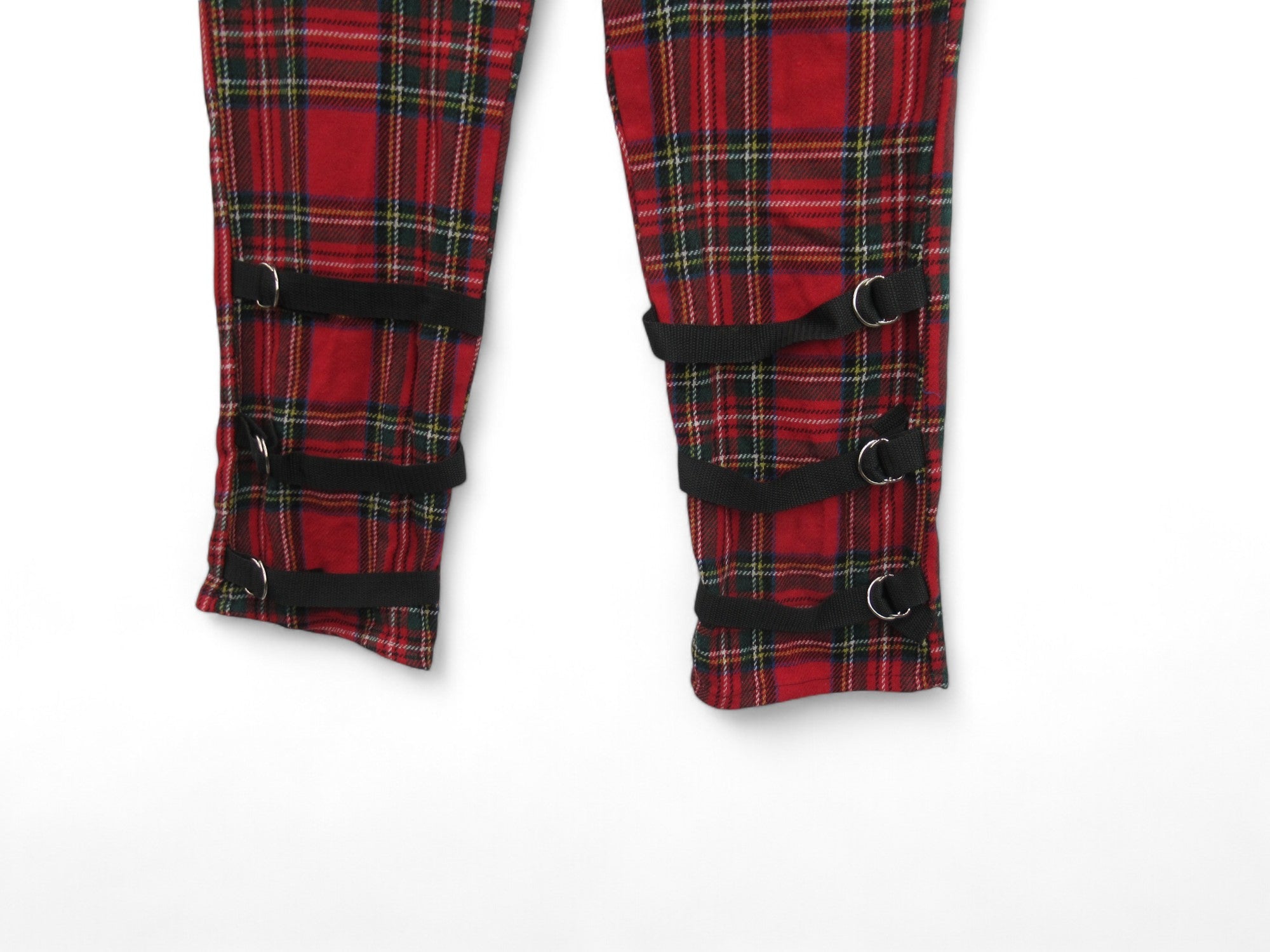 Bottom image for Tiger Of London W32 L31 Red Tartan Punk Rock Trousers Menswear | Preloved