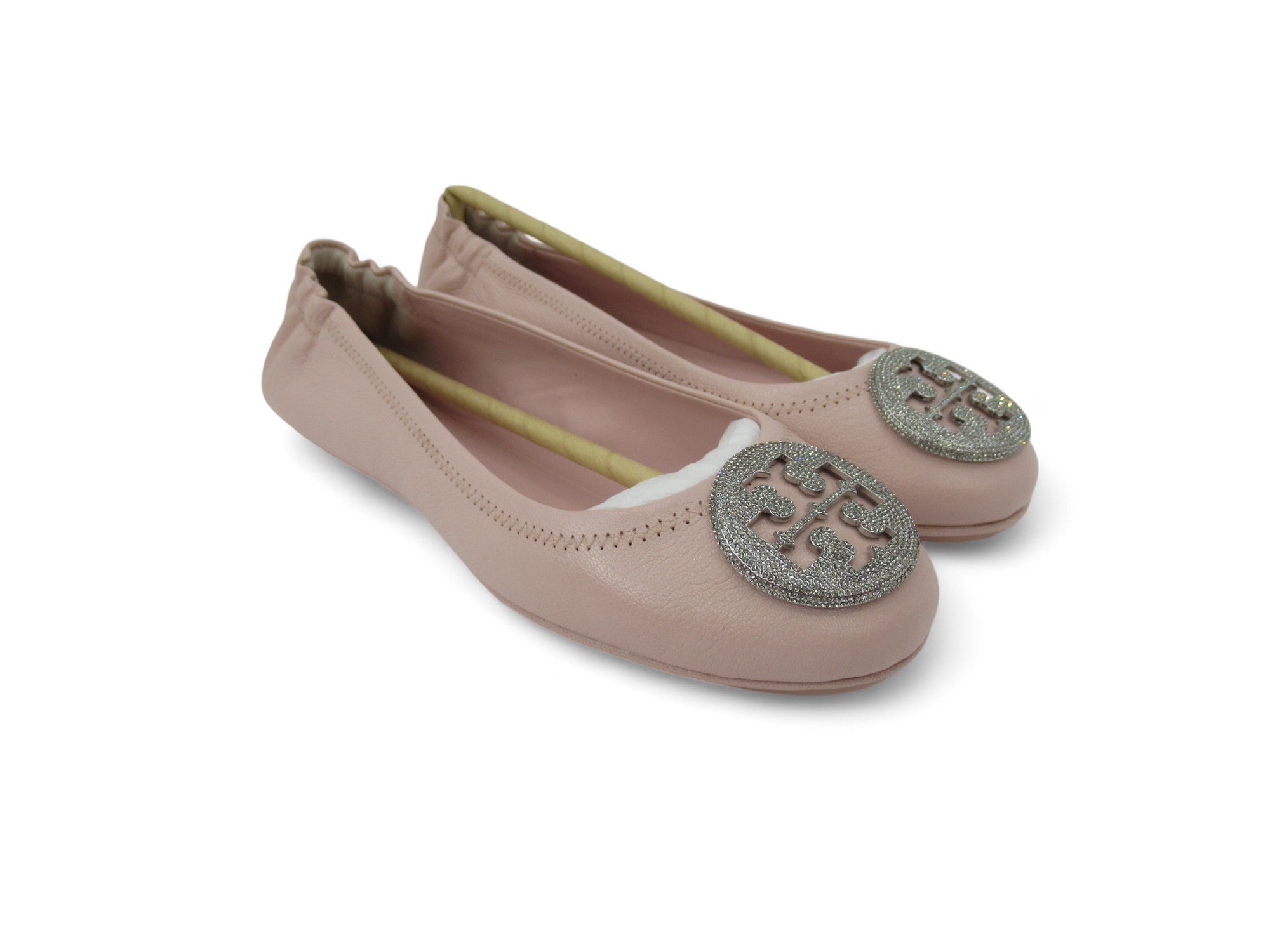 Side image for Tory Burch UK 4.5 Pink Glitter Ballet Flat Shoes Womenswear | Preloved