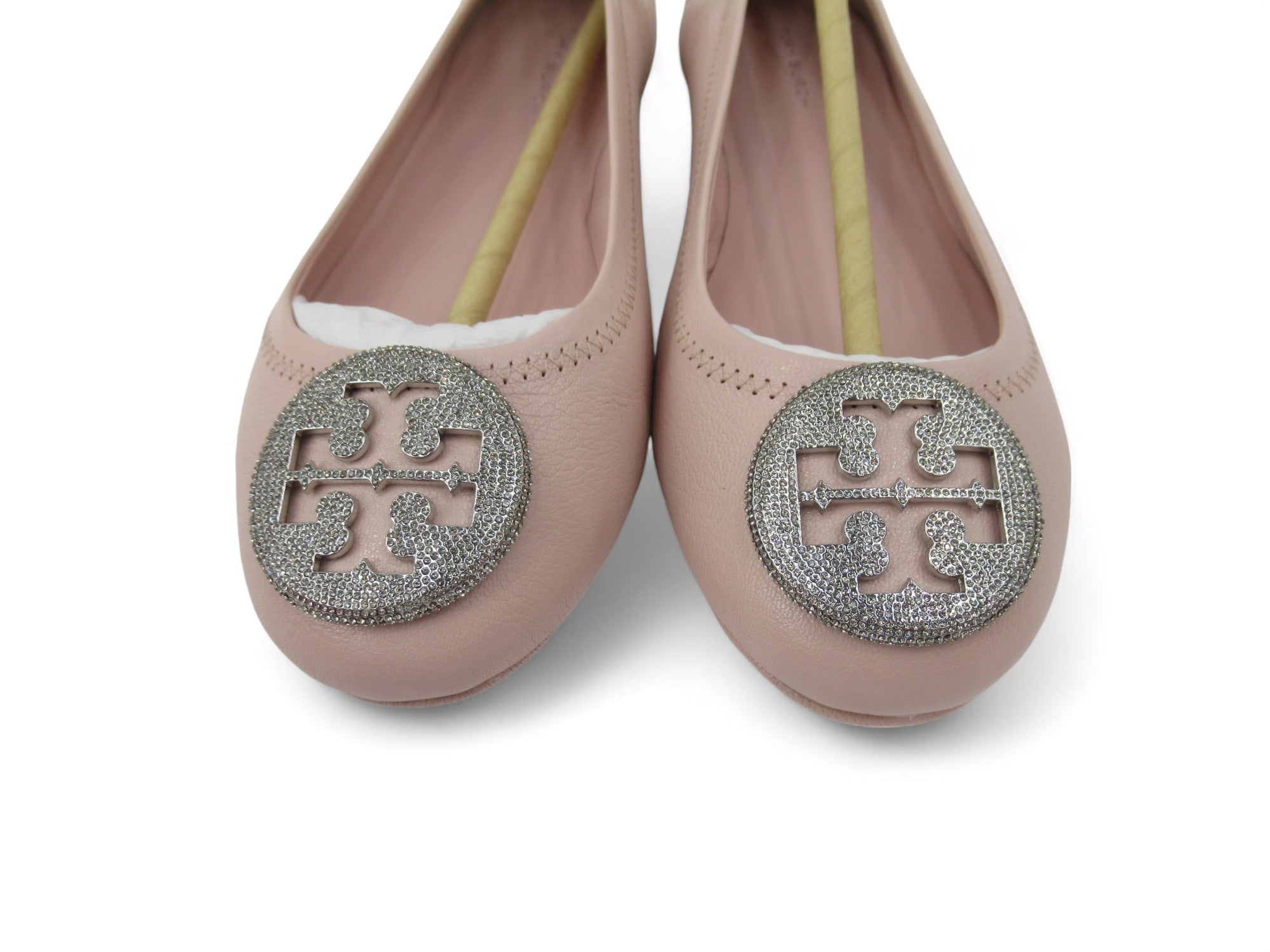 Toe image for Tory Burch UK 4.5 Pink Glitter Ballet Flat Shoes Womenswear | Preloved