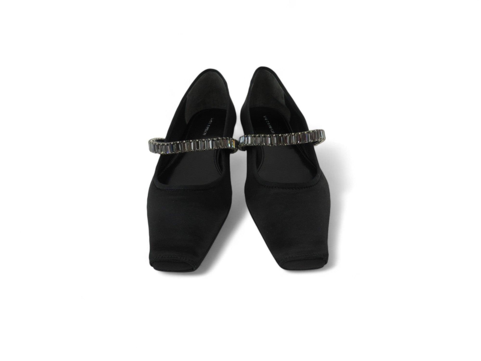 Front image for Tory Burch UK 4.5 Black Diamante Flat Shoes Womenswear | Preloved