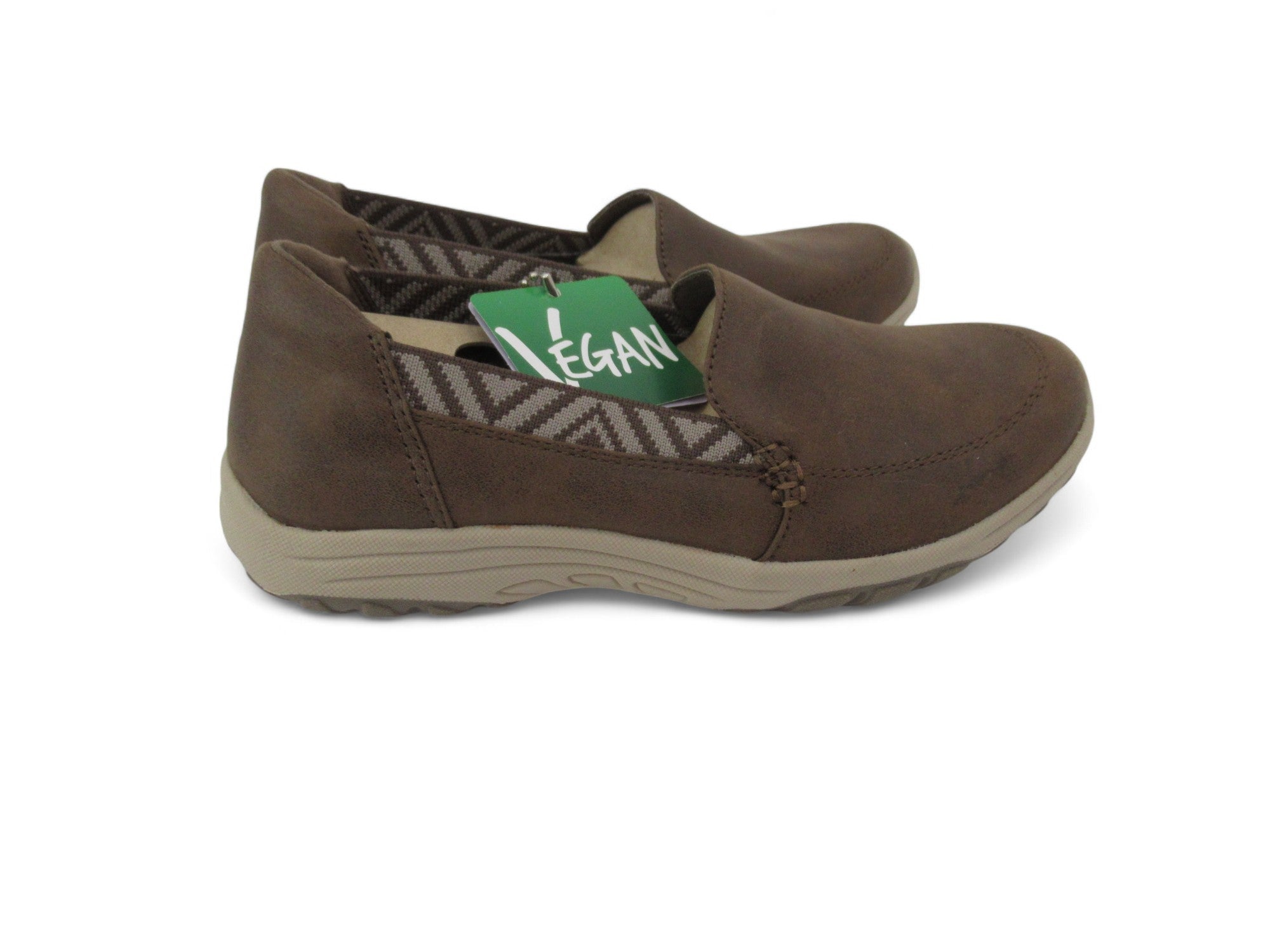 Side image for Skechers UK 3 Brown Vegan Slip On Shoes Womenswear | Preloved