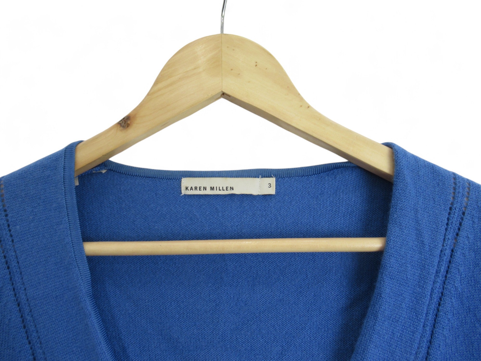 Label image for Karen Millen UK 10 Blue Cropped Top Womenswear | Preloved