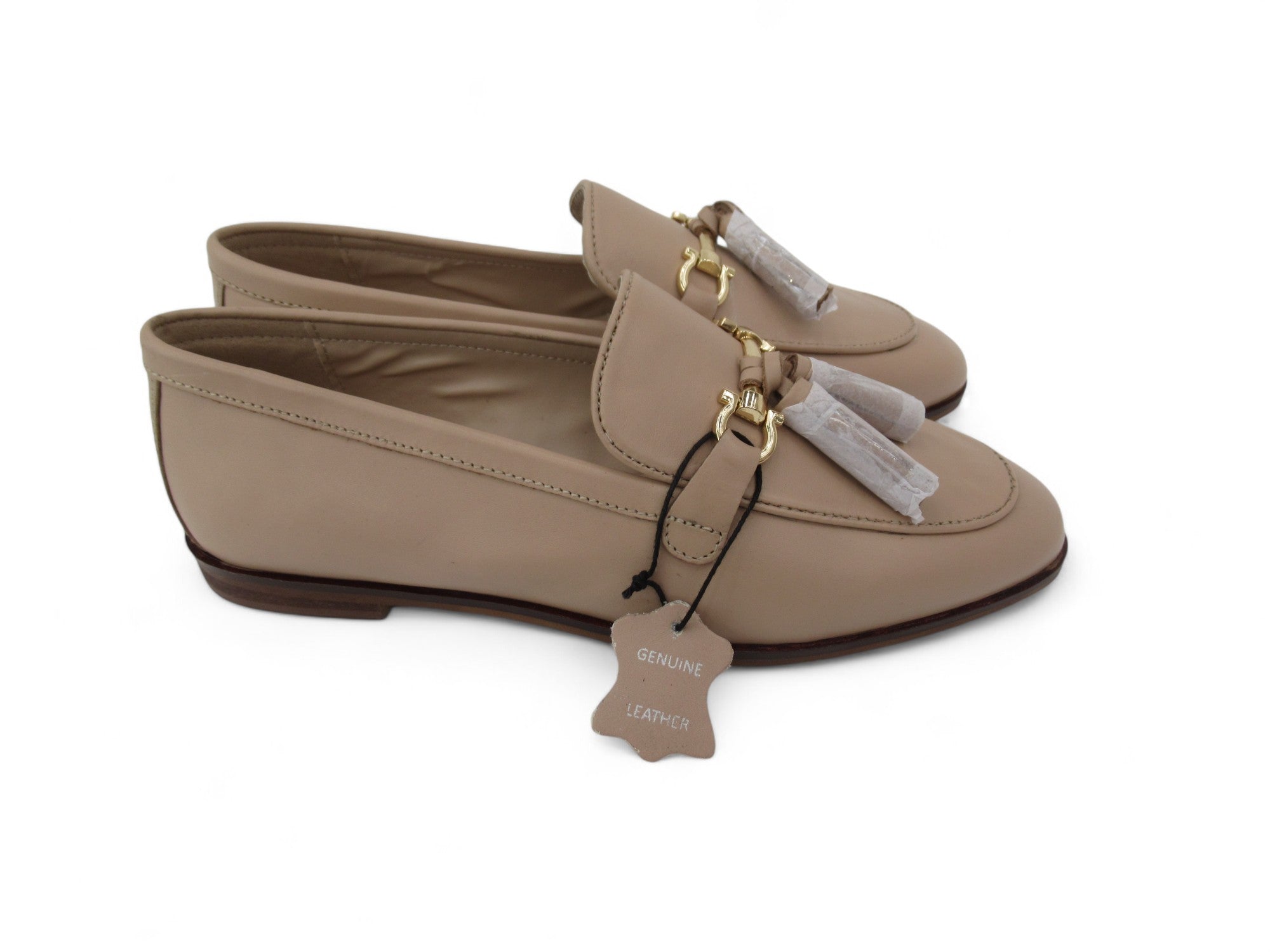 Side image for Dune London UK 5 Nude Leather Loafer Shoes Womenswear | Preloved