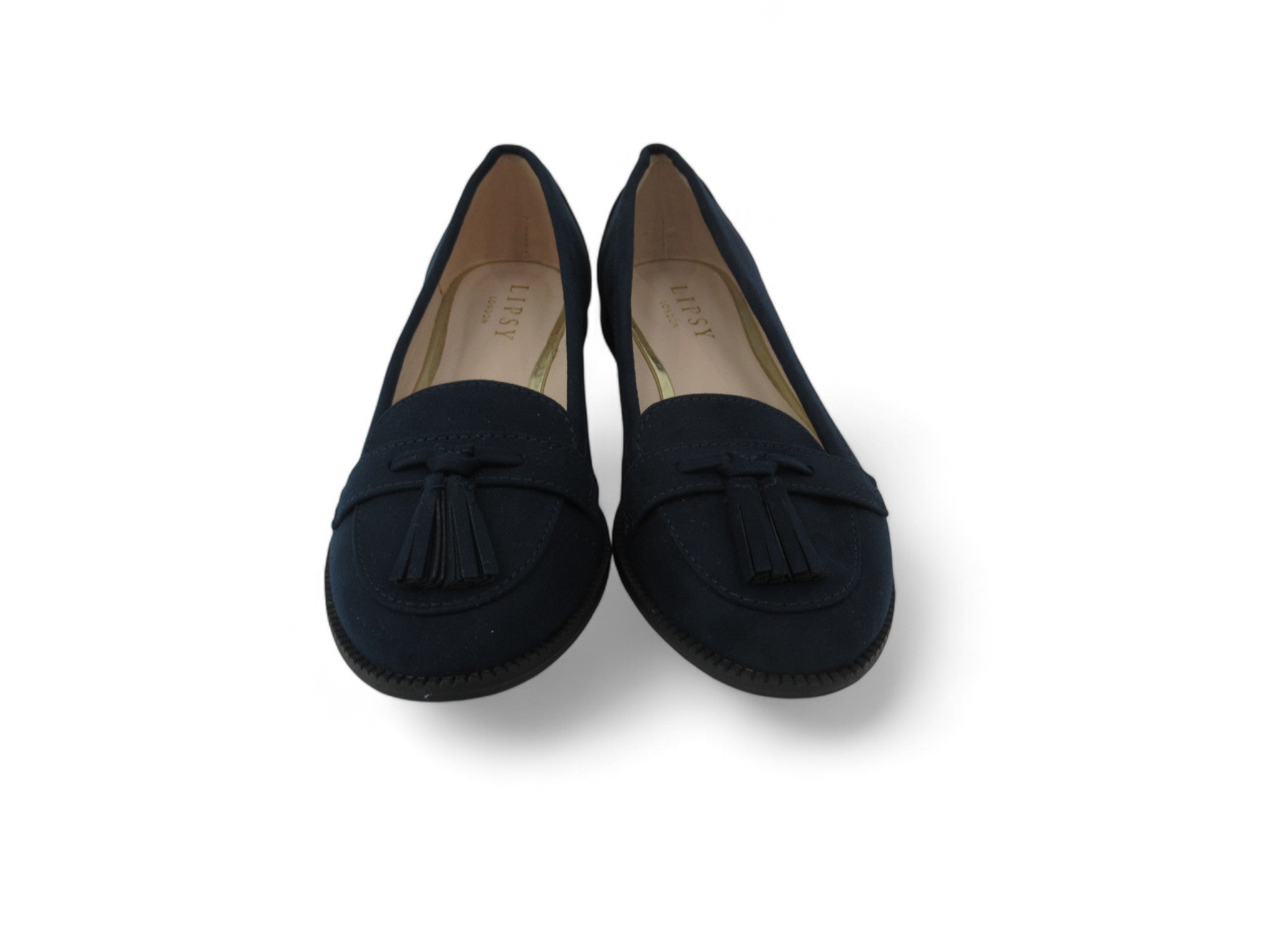 Front image for Lipsy London UK 3 Navy Blue Loafer Shoes Womenswear | Preloved 