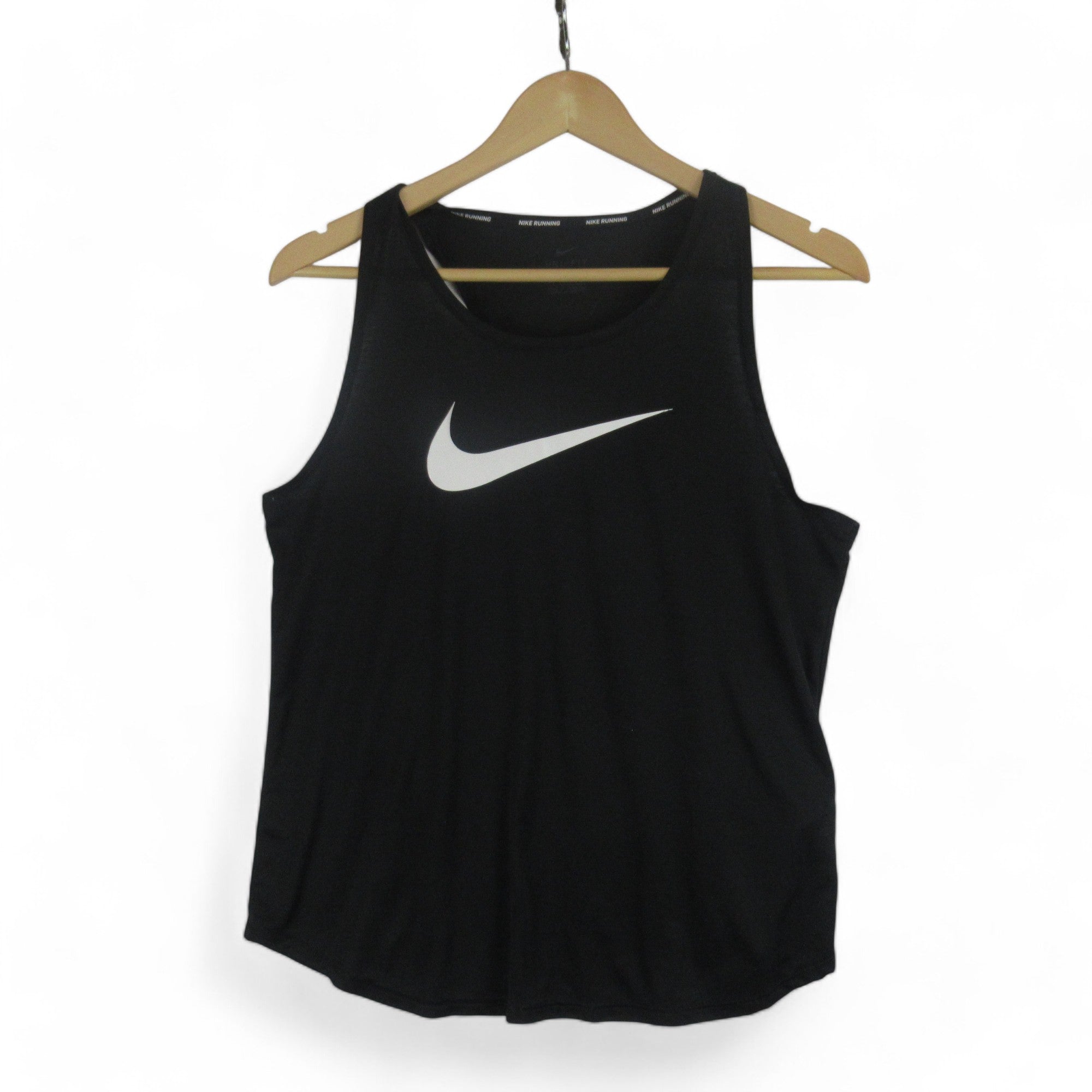 front image for Nike 12/14 Black Running Vest Polyester Womenswear | Preloved