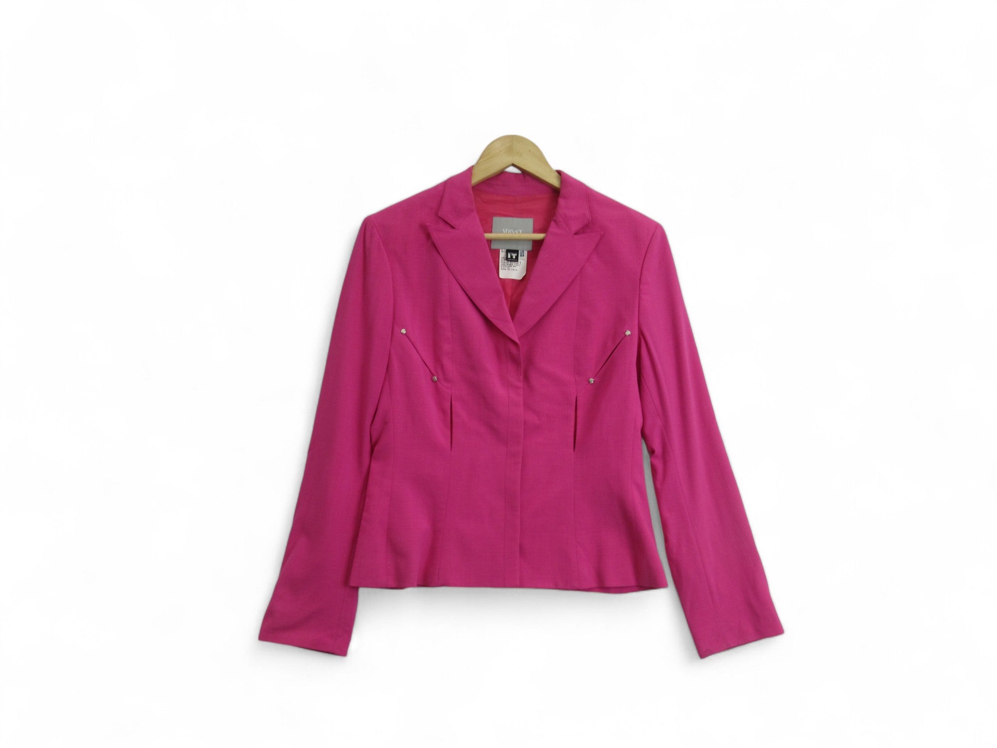 Front image for Versace Jeans UK 10 Pink Jacket Wool Womenswear | Preloved 