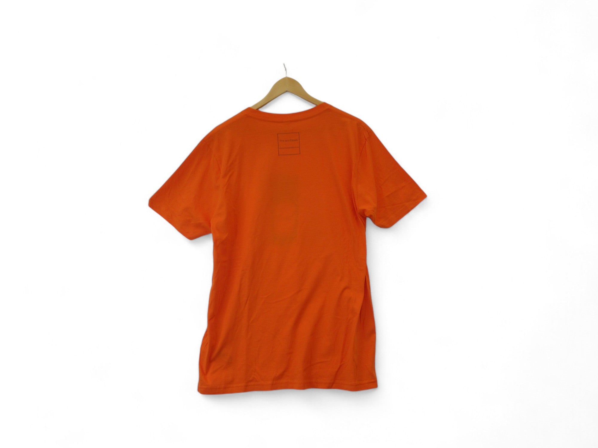 Back image for Earth Positive Large Orange Organic Cotton T Shirt Menswear | Preloved