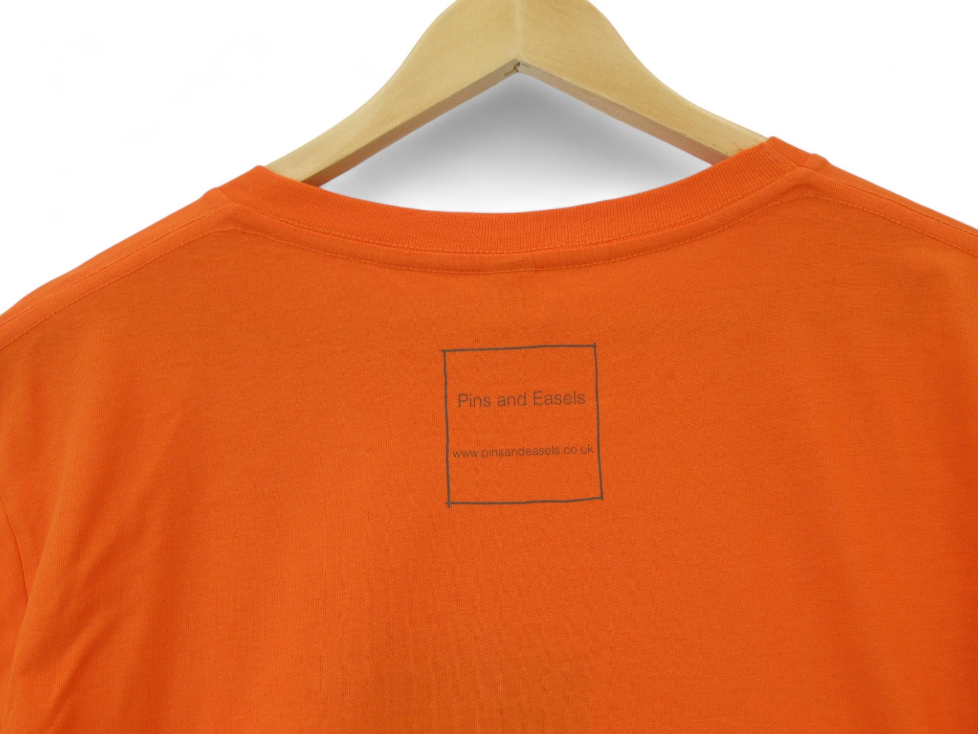 Shoulder image for Earth Positive Large Orange Organic Cotton T Shirt Menswear | Preloved