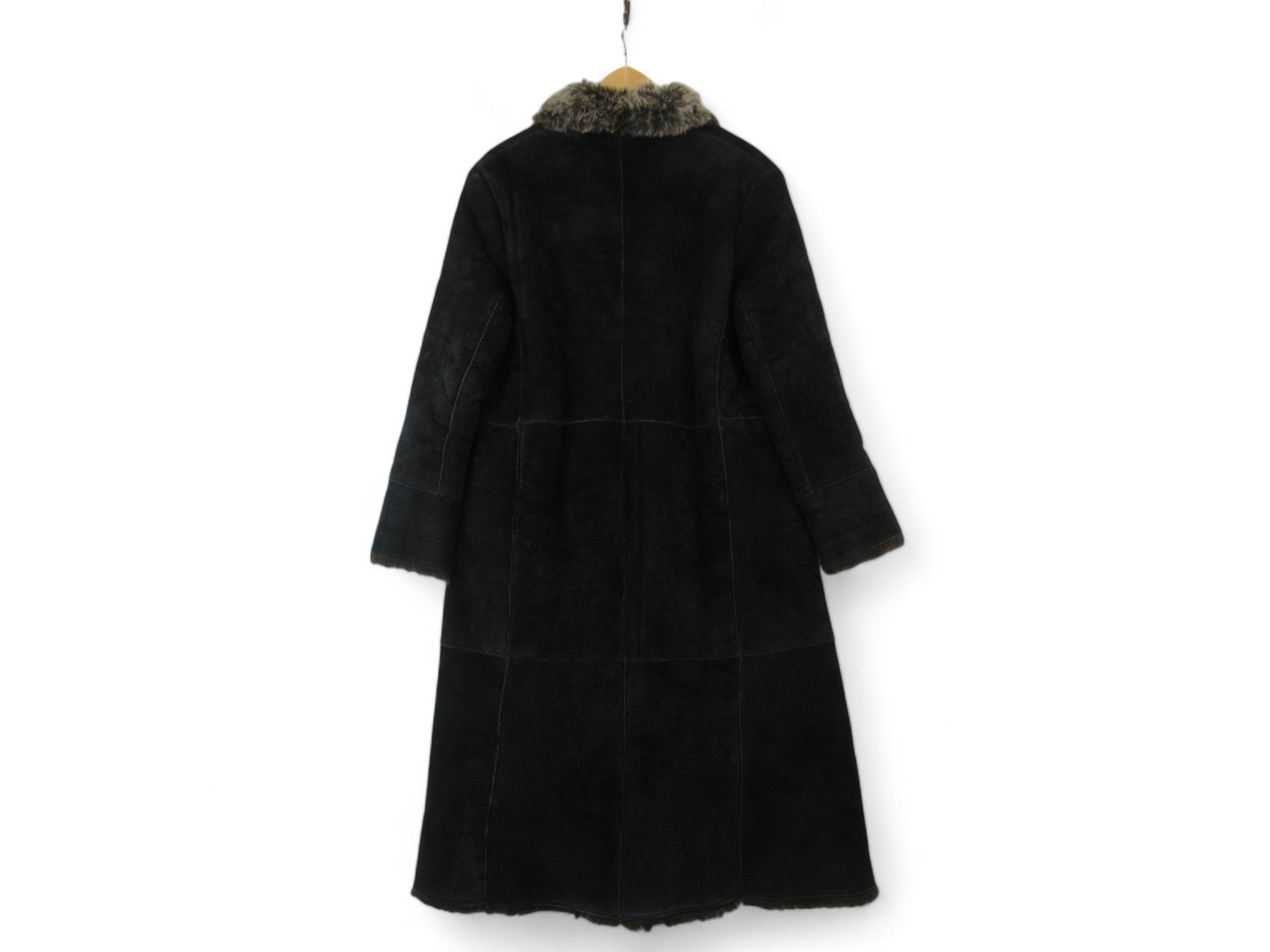 Back image for Paul Berman UK 14 Black Brown Suede Coat Womenswear | Preloved 