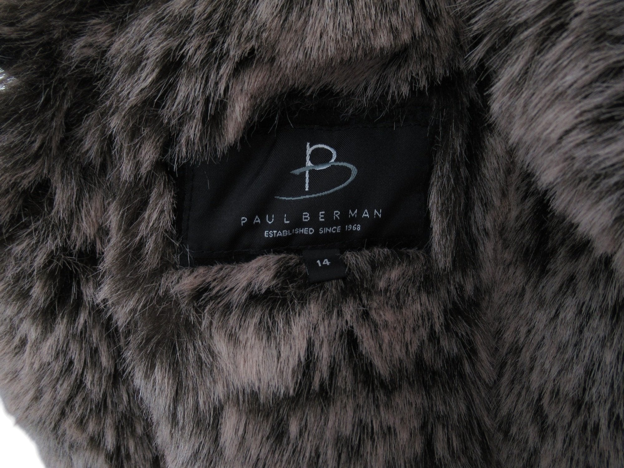 Brand label image for Paul Berman UK 14 Black Brown Suede Coat Womenswear | Preloved 