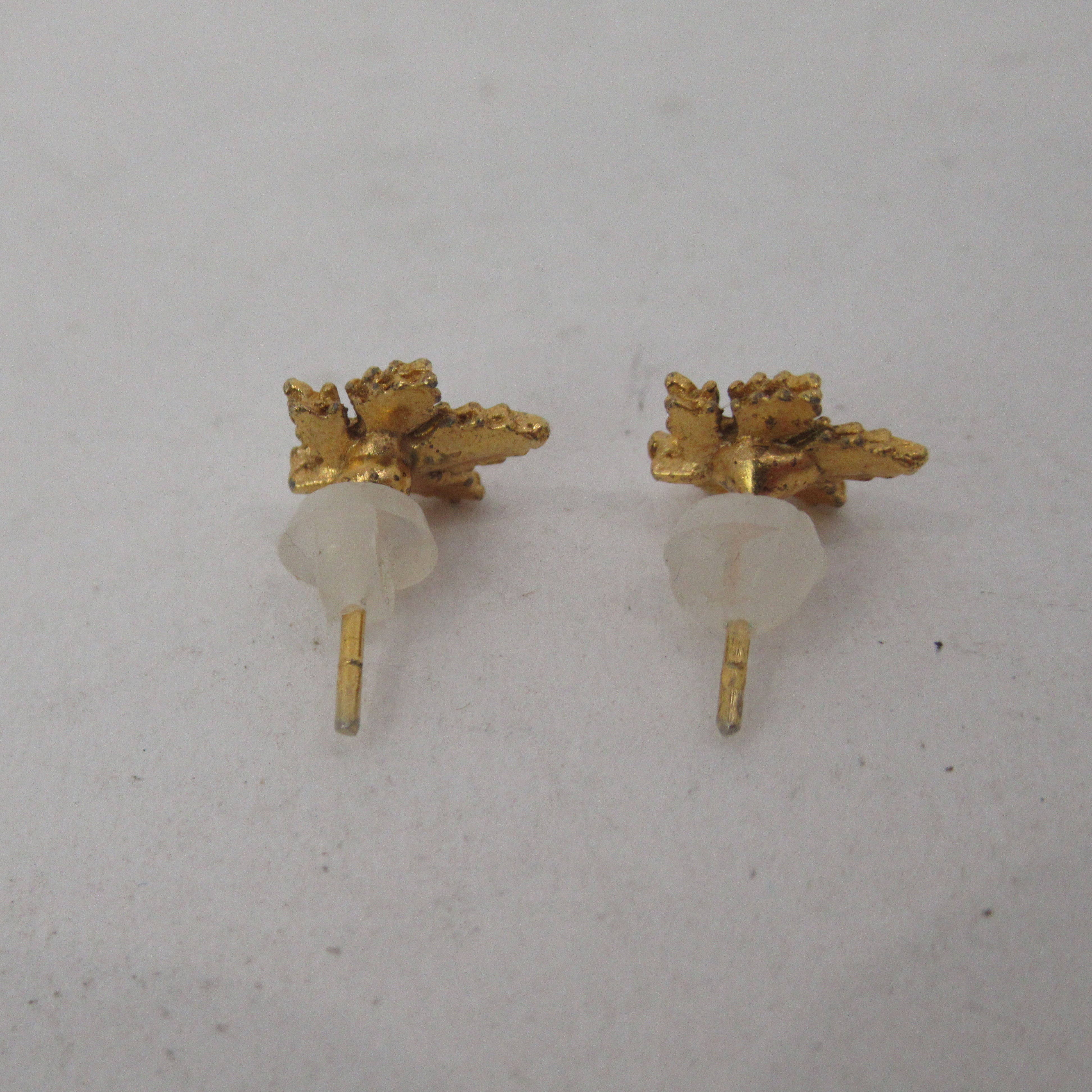 back image for Earrings Costume Jewellery Maple Leaf Gold Plated Womenswear | Preloved