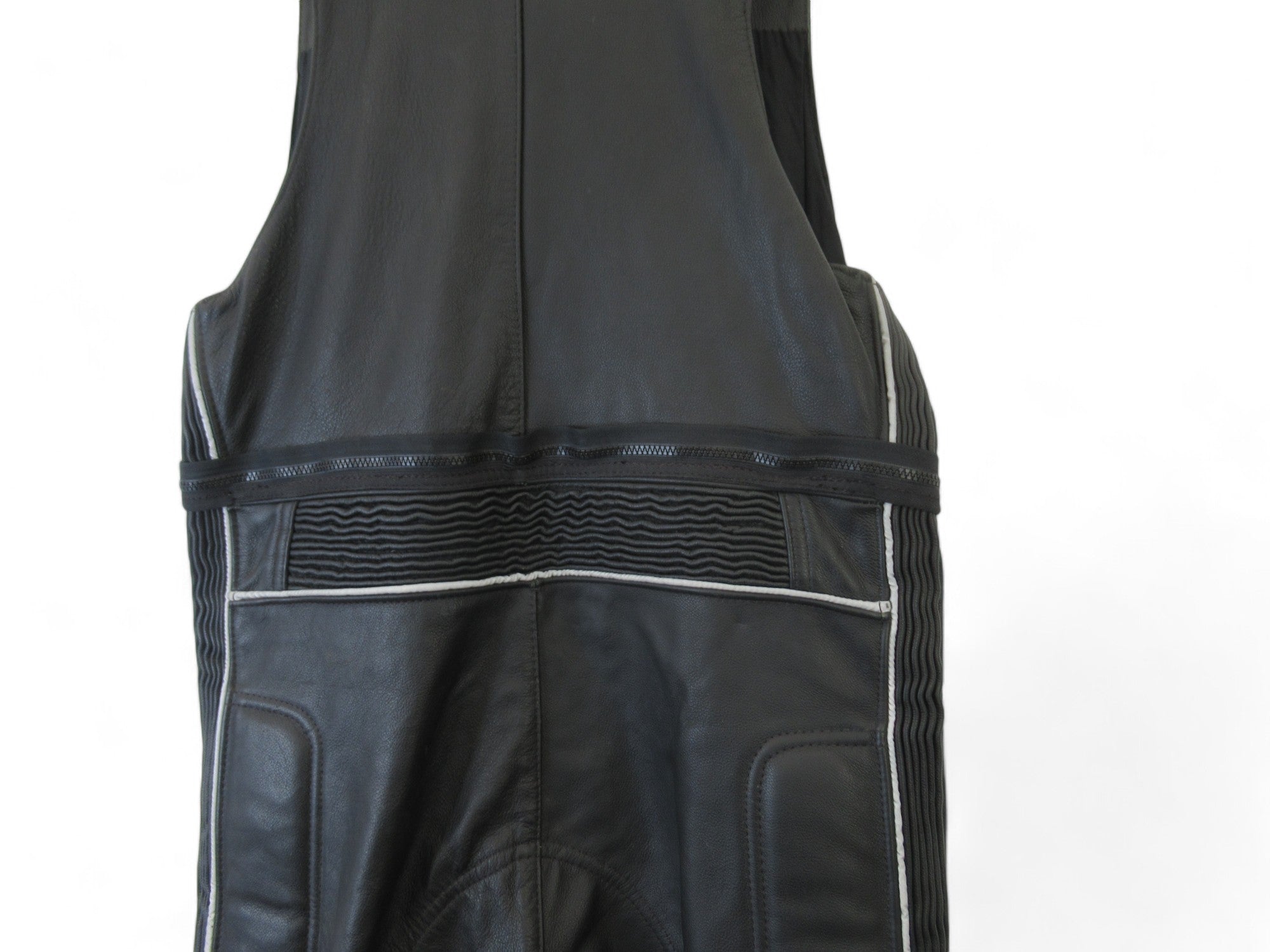 Back image for BTK Black Medium Leather Motorbike Dungaree Menswear | Preloved 