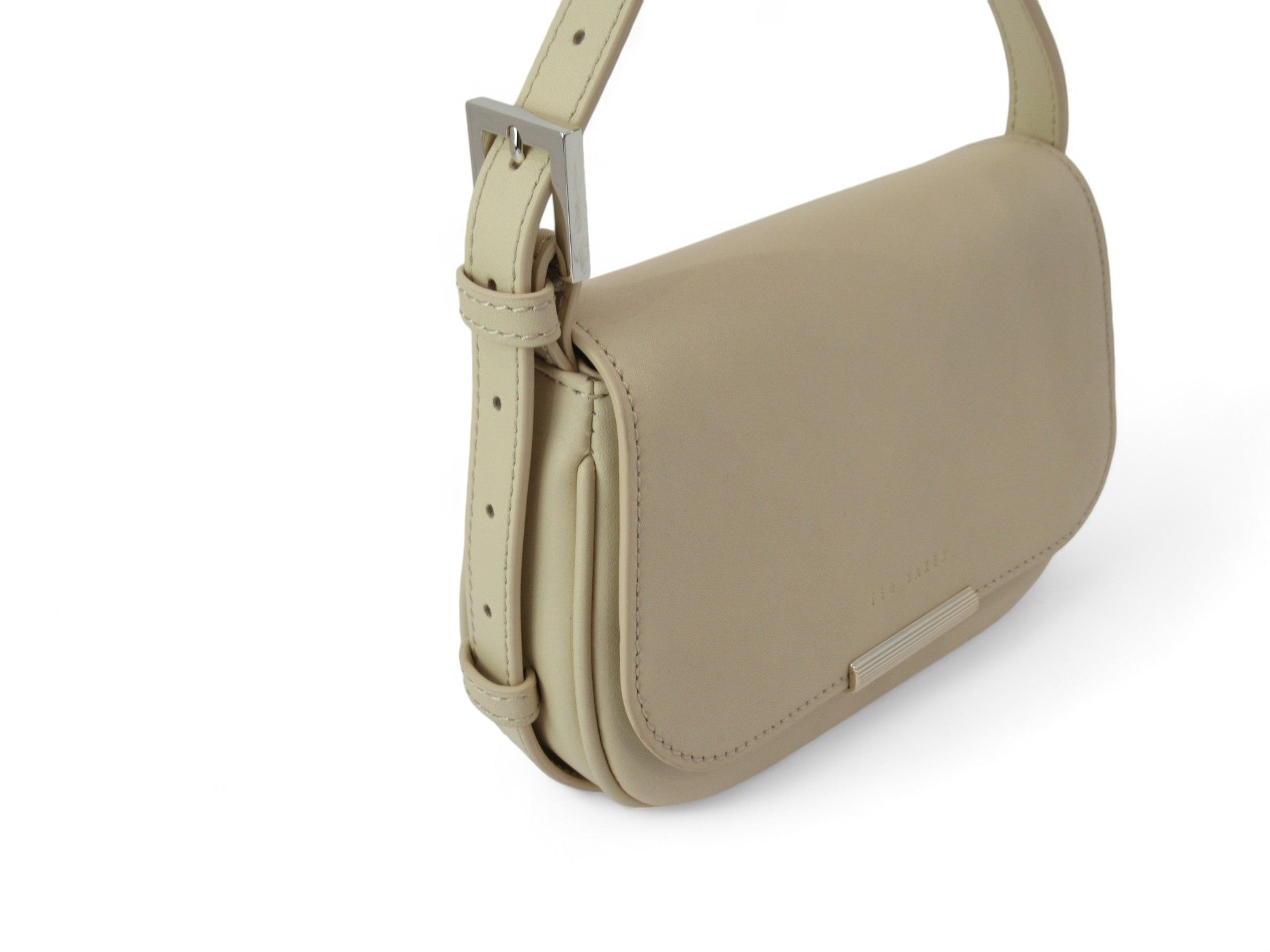 Side image for Ted Baker Small Cream Leather Crossbody Handbag Womenswear | Preloved 