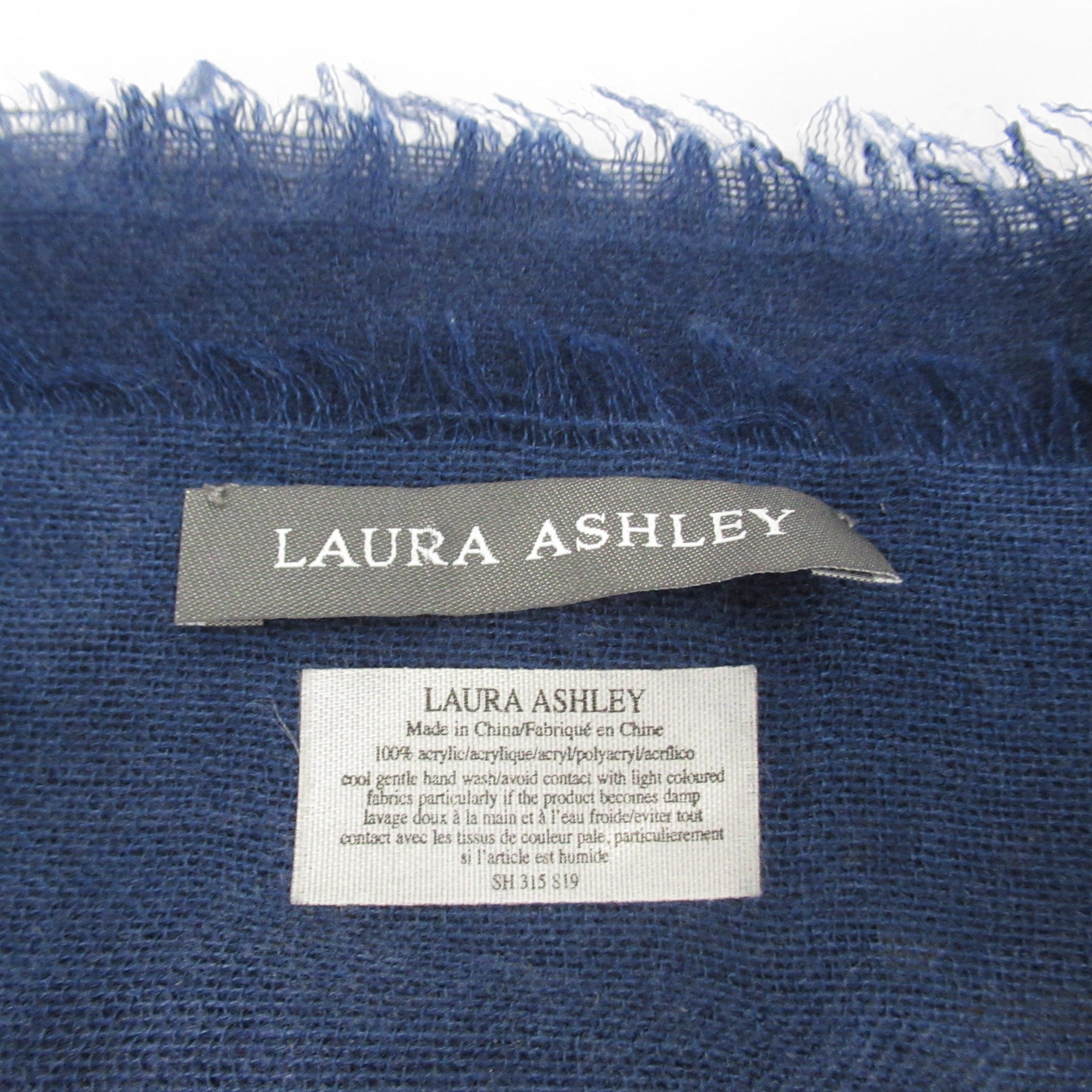 label image Laura Ashley Scarf Blue Yellow Spotted Womenswear | Preloved 