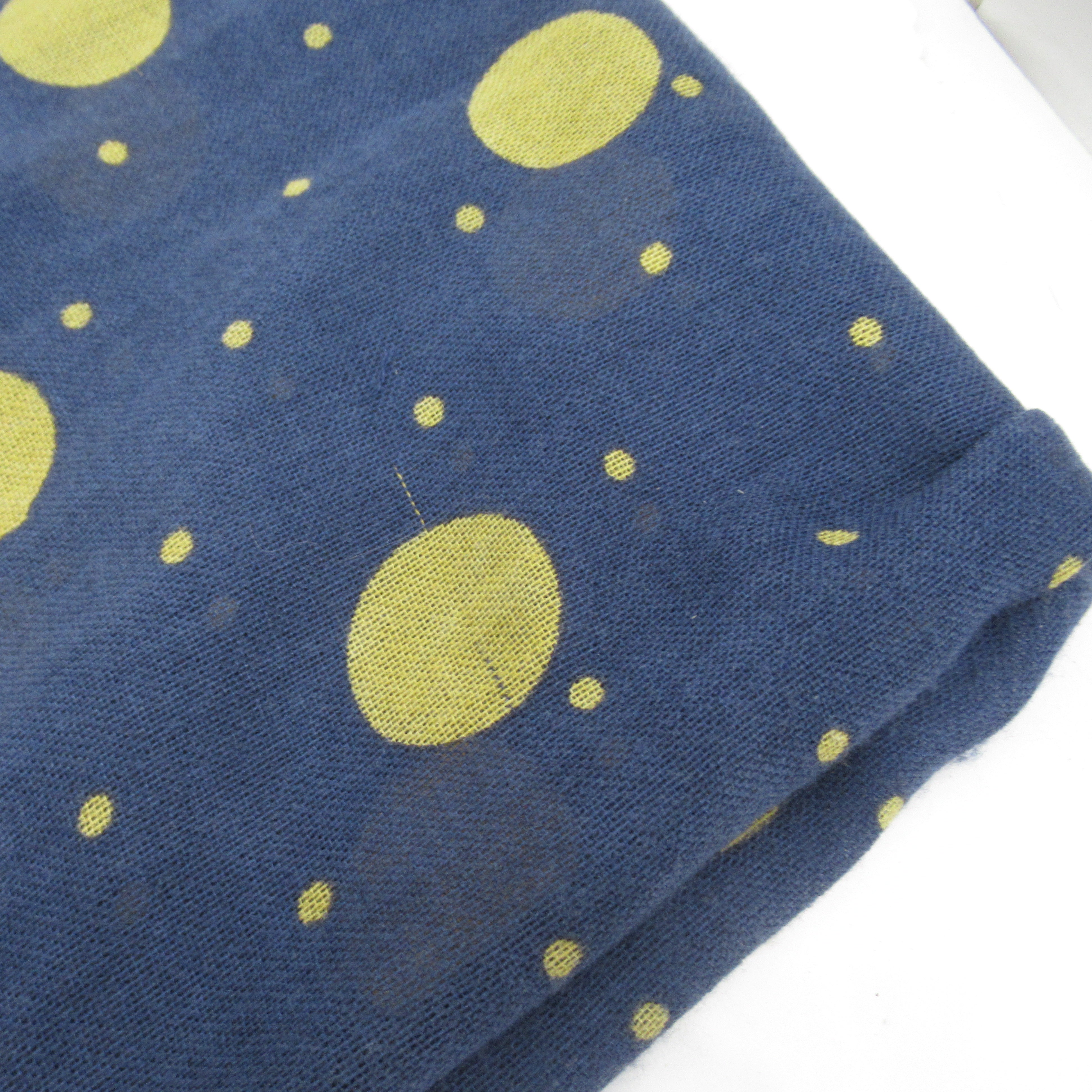 close up image Laura Ashley Scarf Blue Yellow Spotted Womenswear | Preloved 