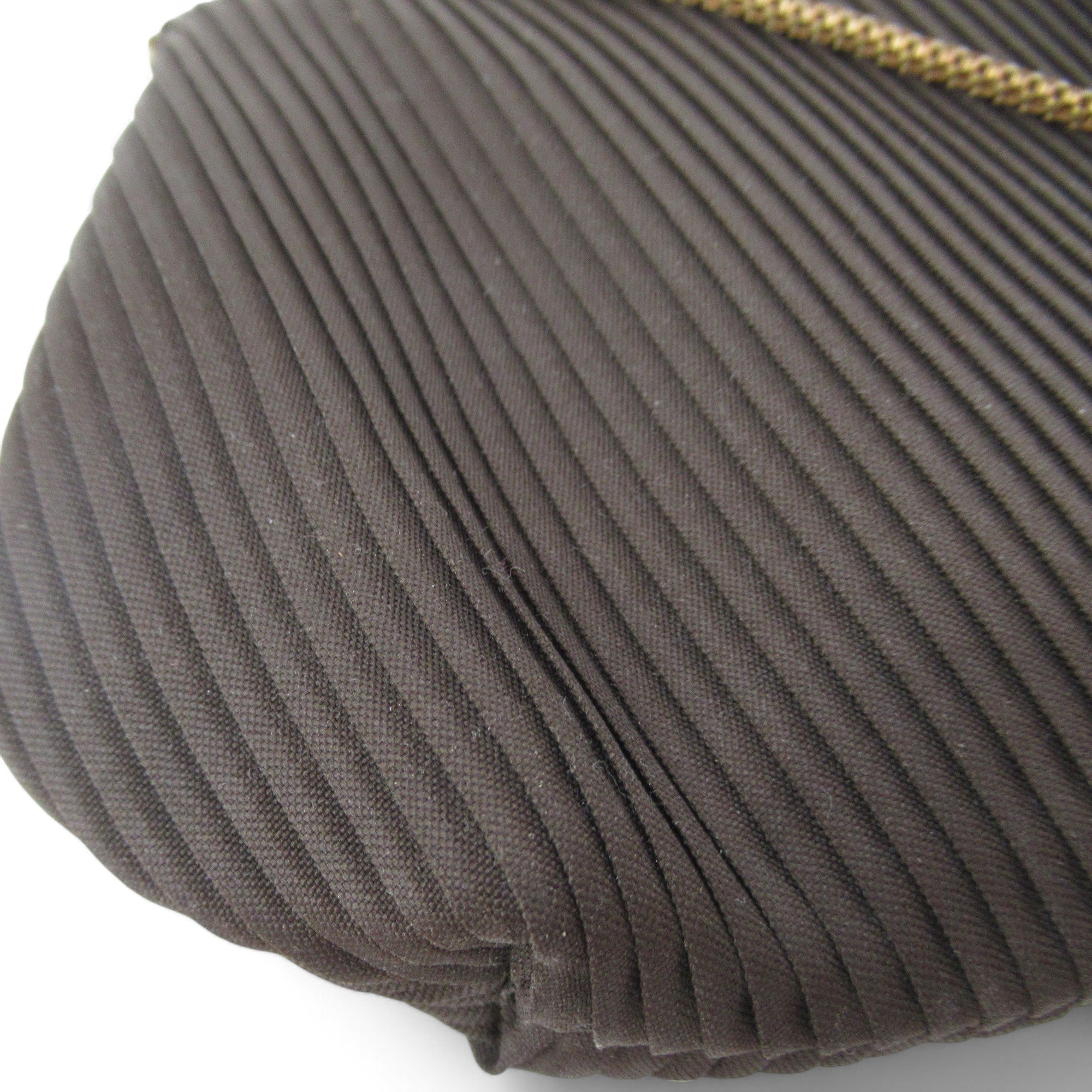 close up image Vintage Clutch Handbag Brown Fabric Chain Womenswear | Preloved