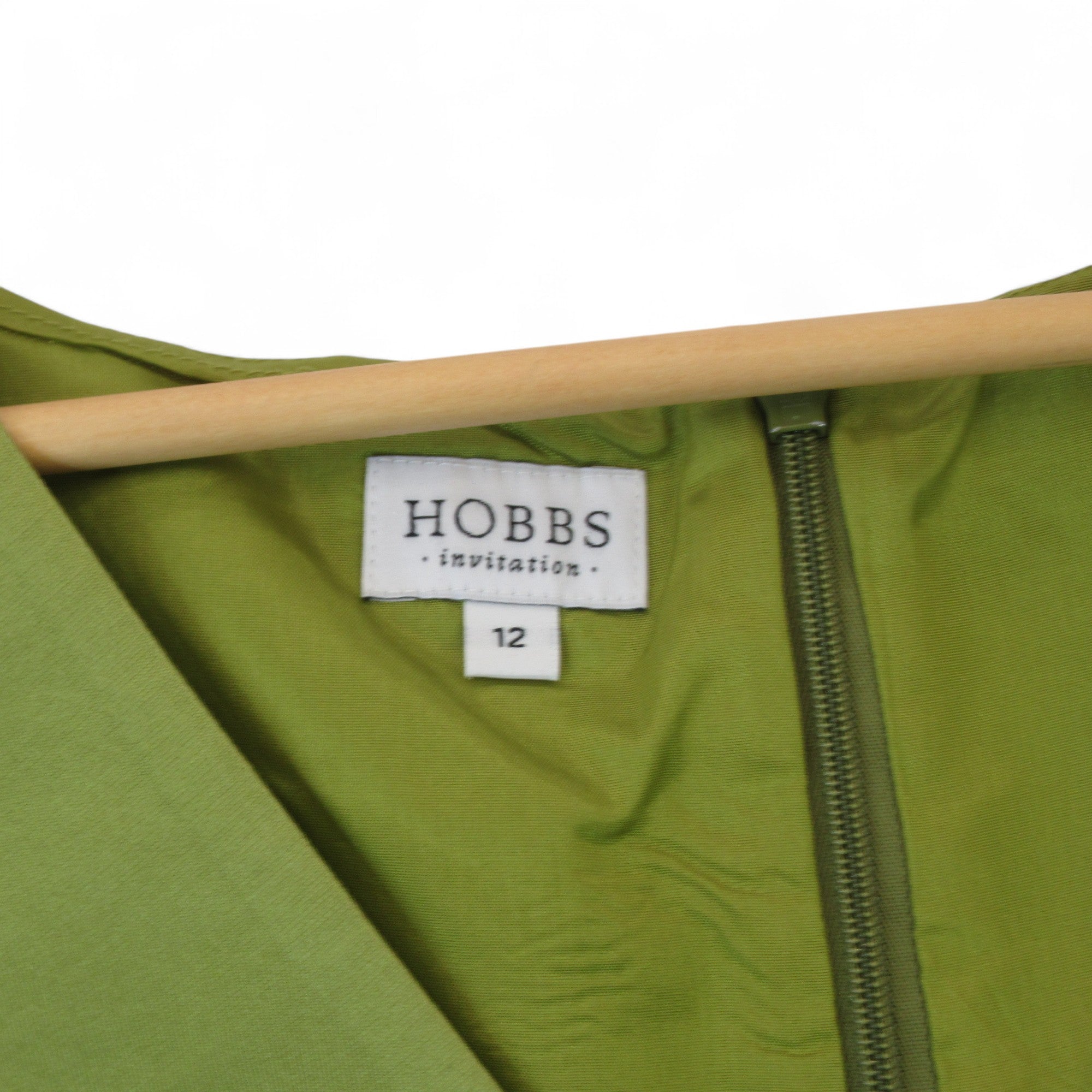 label image for Hobbs UK 12 Green Pencil Dress Satin Womenswear | Preloved