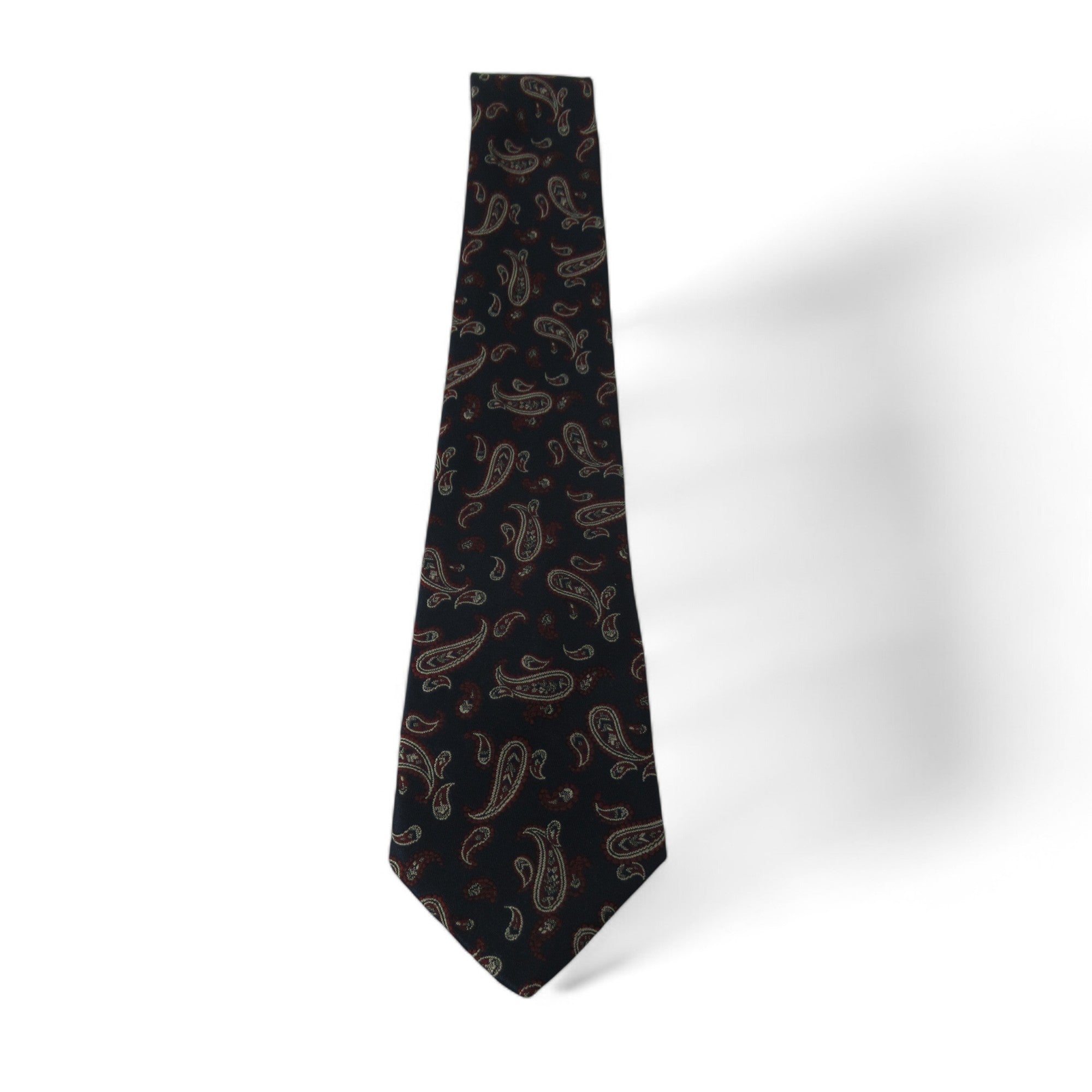 front image for St Michael Vintage Tie Paisley Blue Polyester Menswear | Preloved