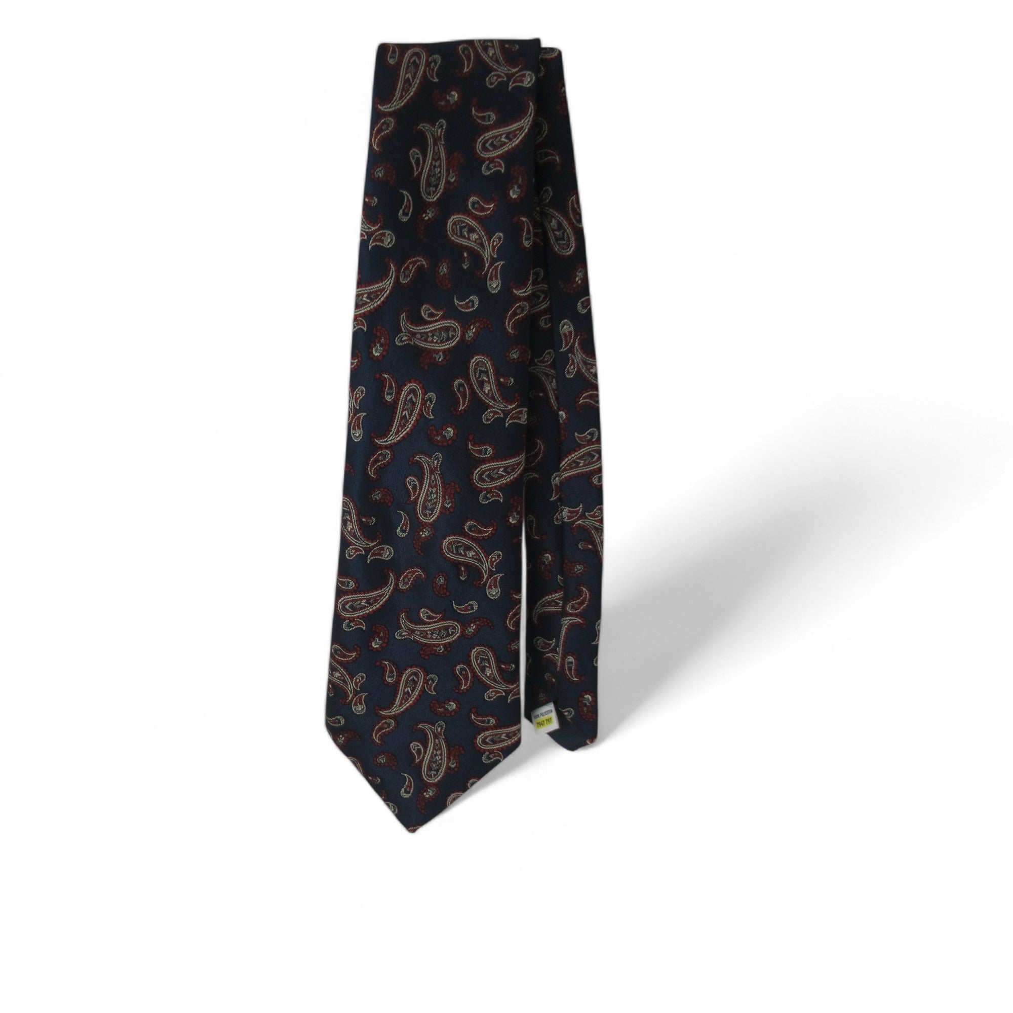 front image for St Michael Vintage Tie Paisley Blue Polyester Menswear | Preloved