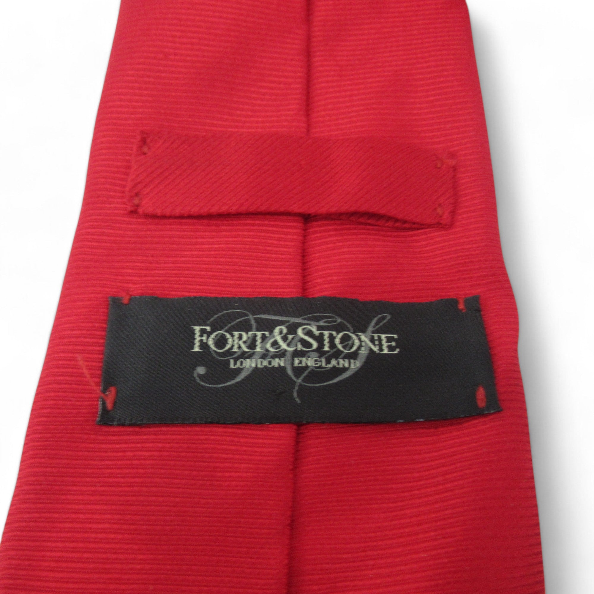 label image for Fort & Stone Vintage Tie Red Silk Menswear | Preloved