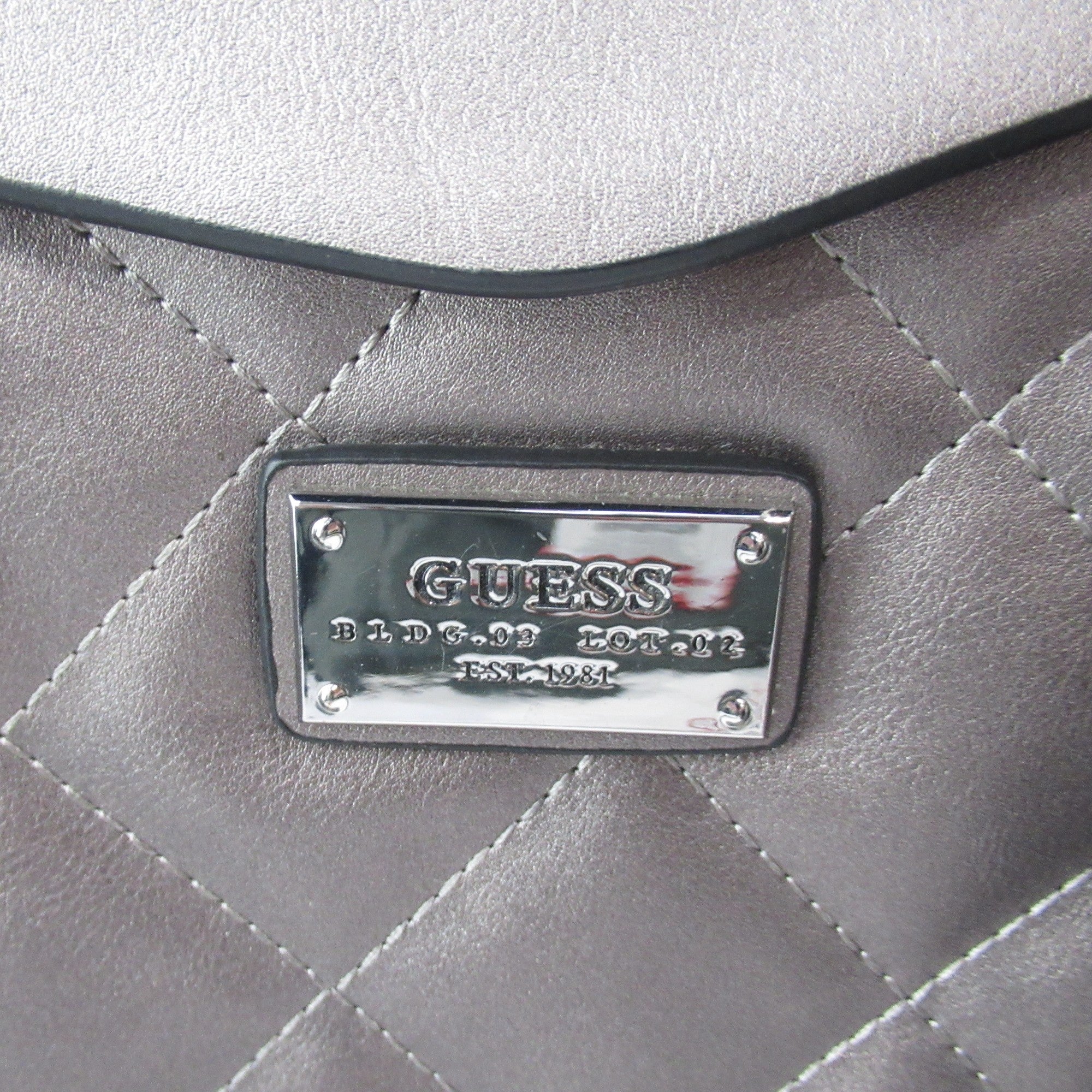 logo image for Guess Crossbody Handbag Gunmetal Grey Womenswear | Preloved