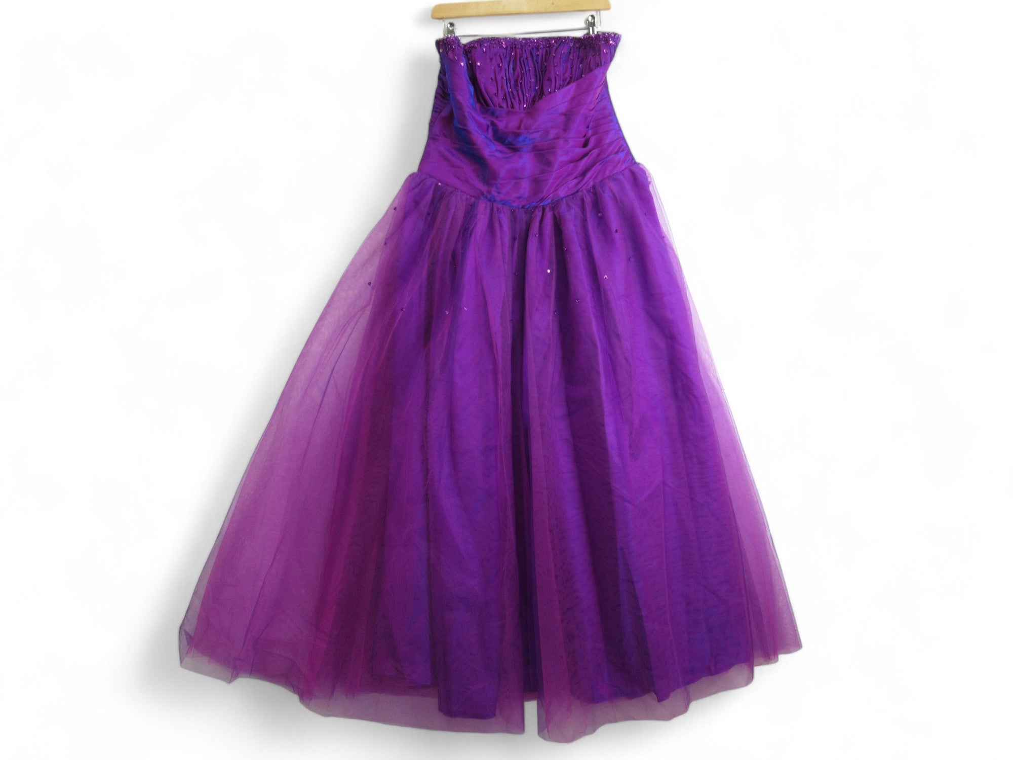 Front image for Prom Dress Small Purple Chiffon Bridesmaid Womenswear | Preloved