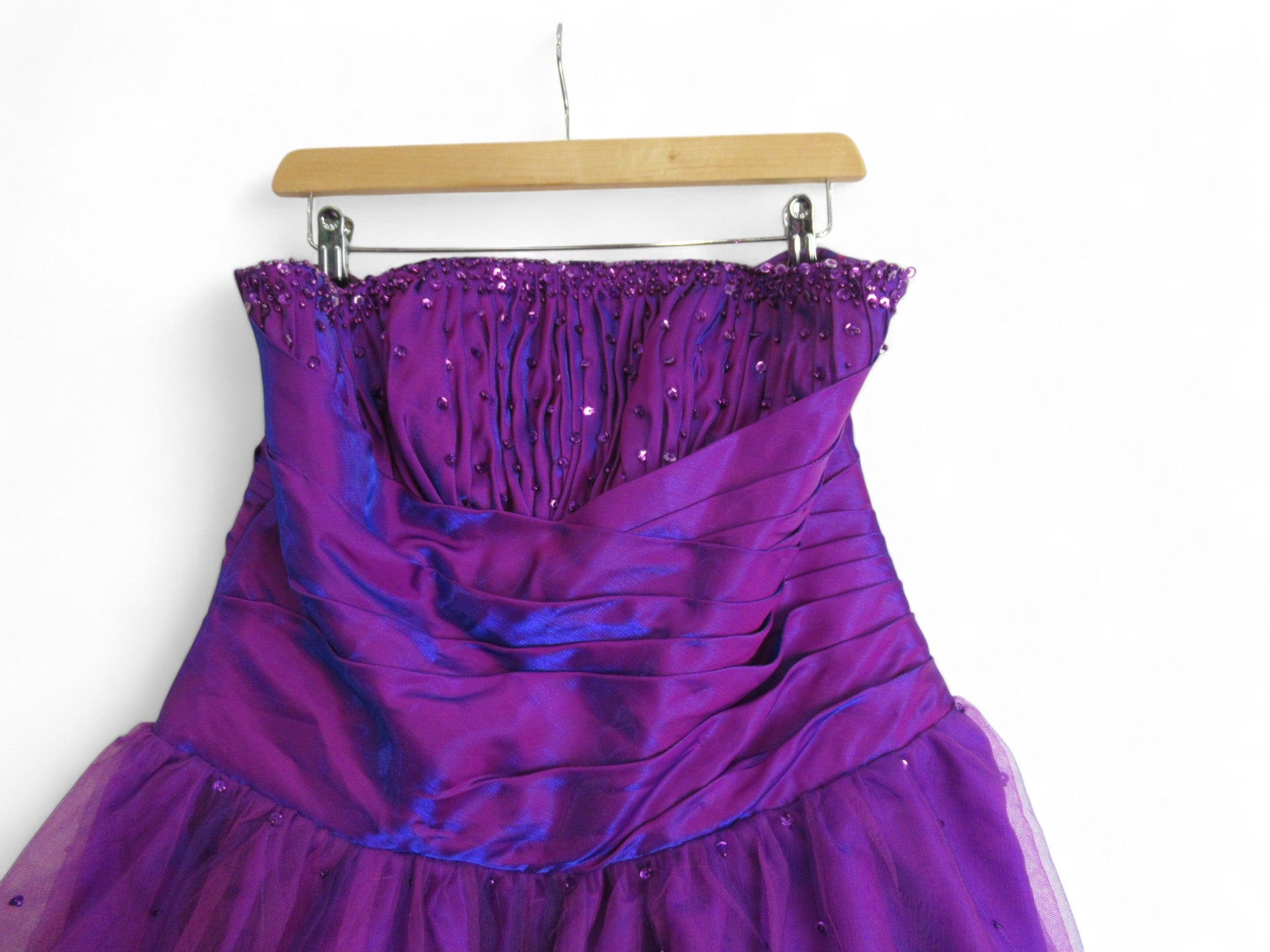 Top image Prom Dress Small Purple Chiffon Bridesmaid Womenswear | Preloved