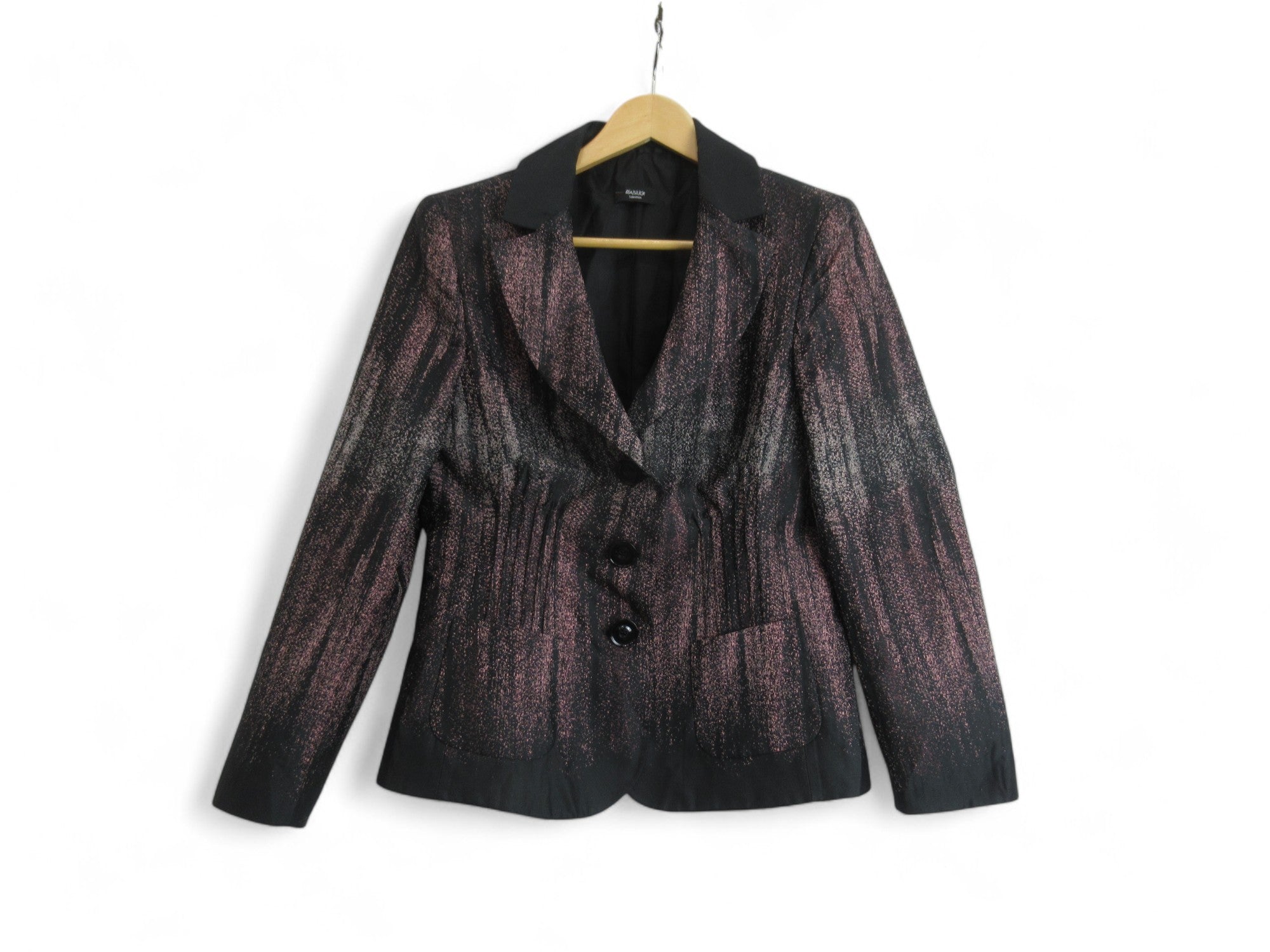 Front image for Basler UK 12 Black Pink Blazer Jacket Womenswear | Preloved 