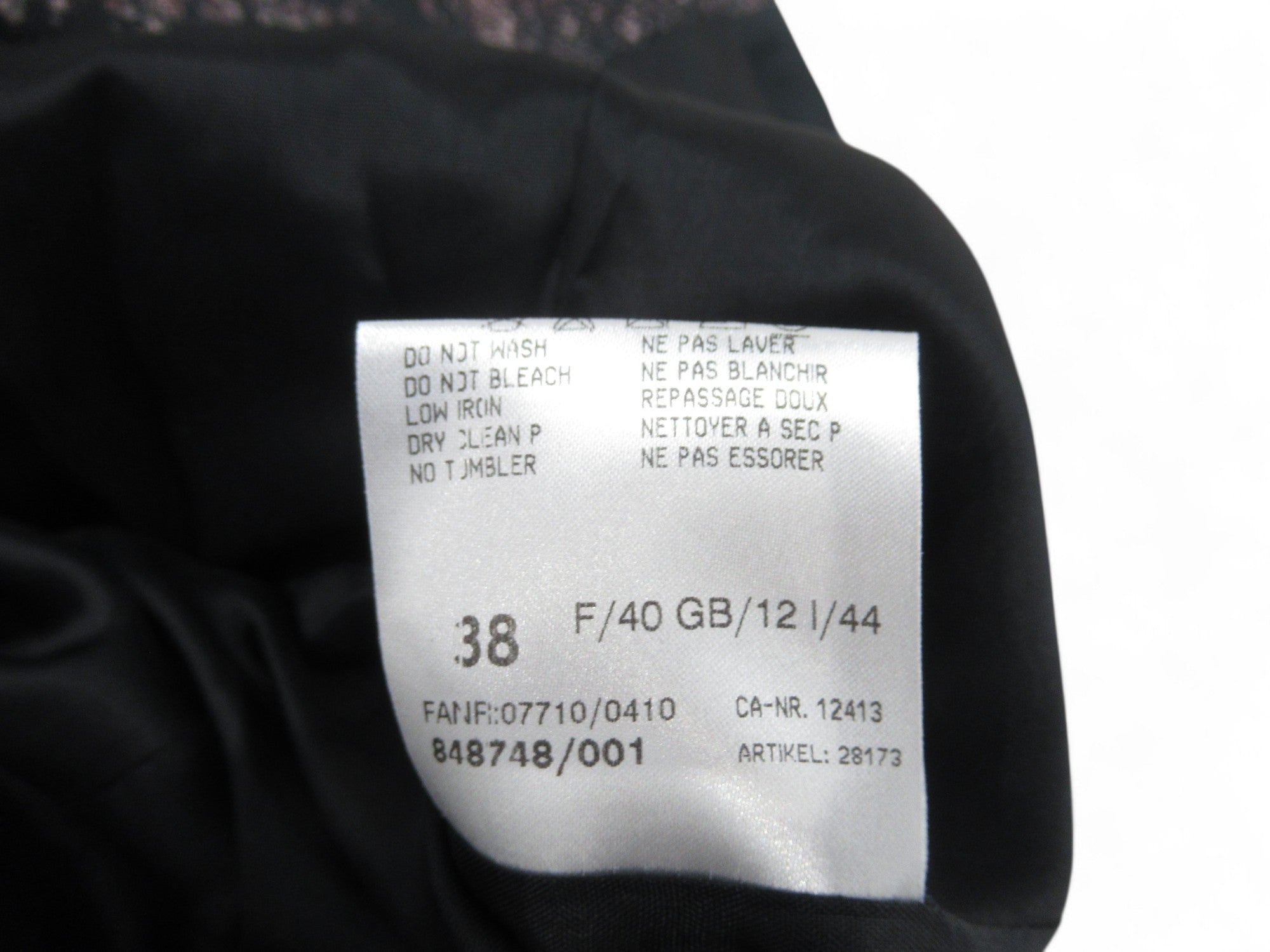 Care label image for Basler UK 12 Black Pink Blazer Jacket Womenswear | Preloved 