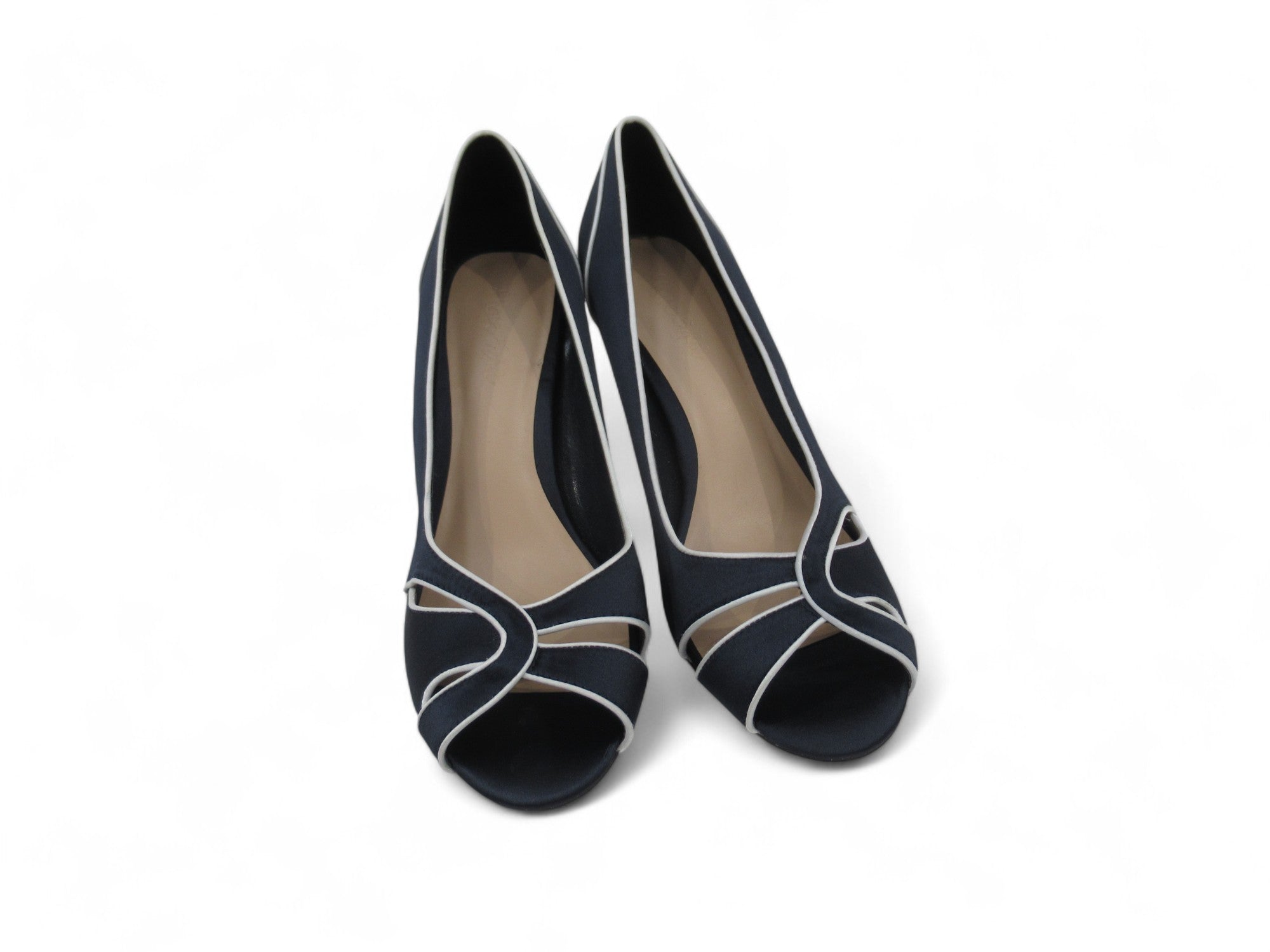 Front image for Phase Eight Heels Shoes UK 6 Navy White Womenswear | Preloved 