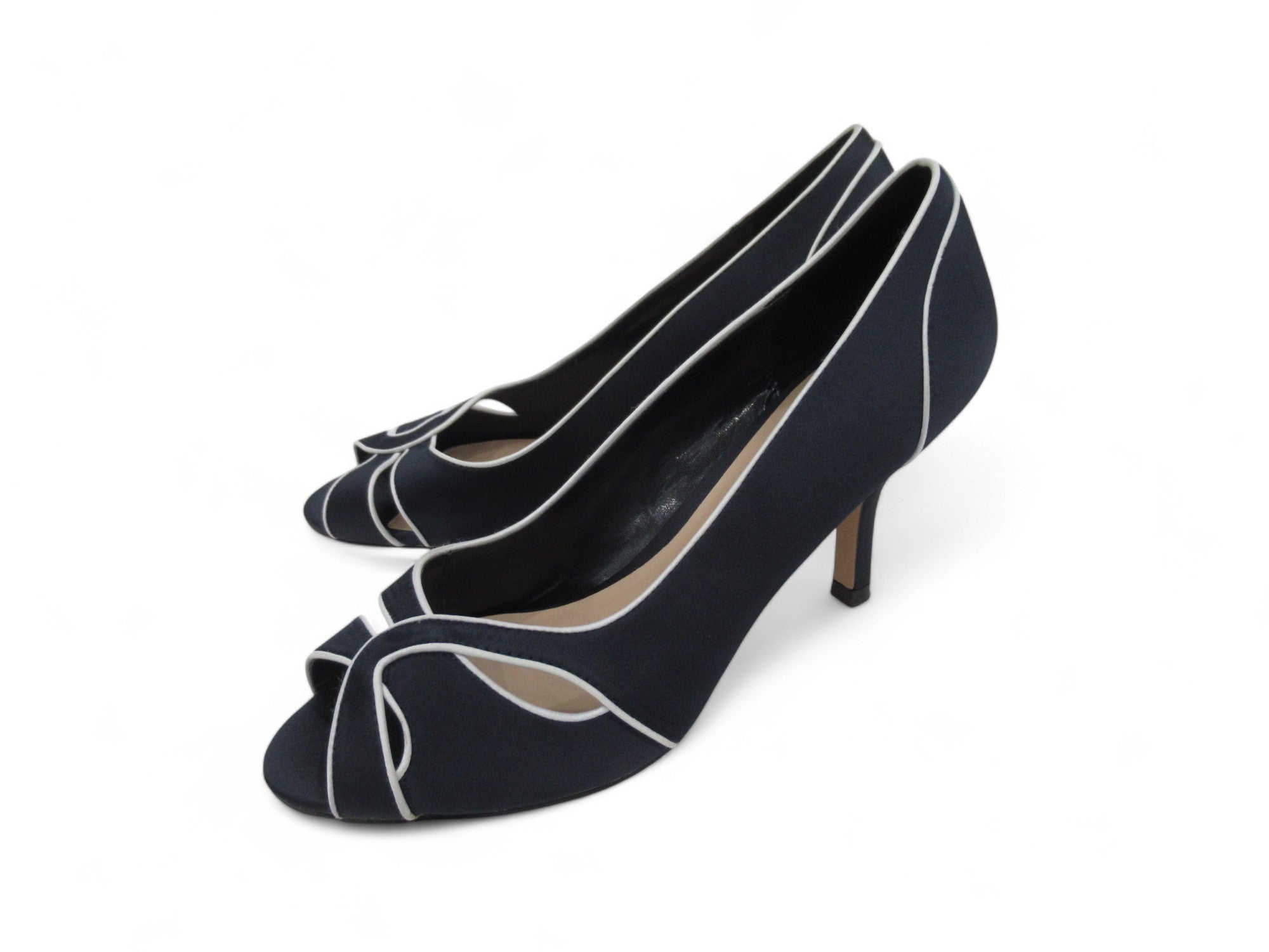 Side image for Phase Eight Heels Shoes UK 6 Navy White Womenswear | Preloved 