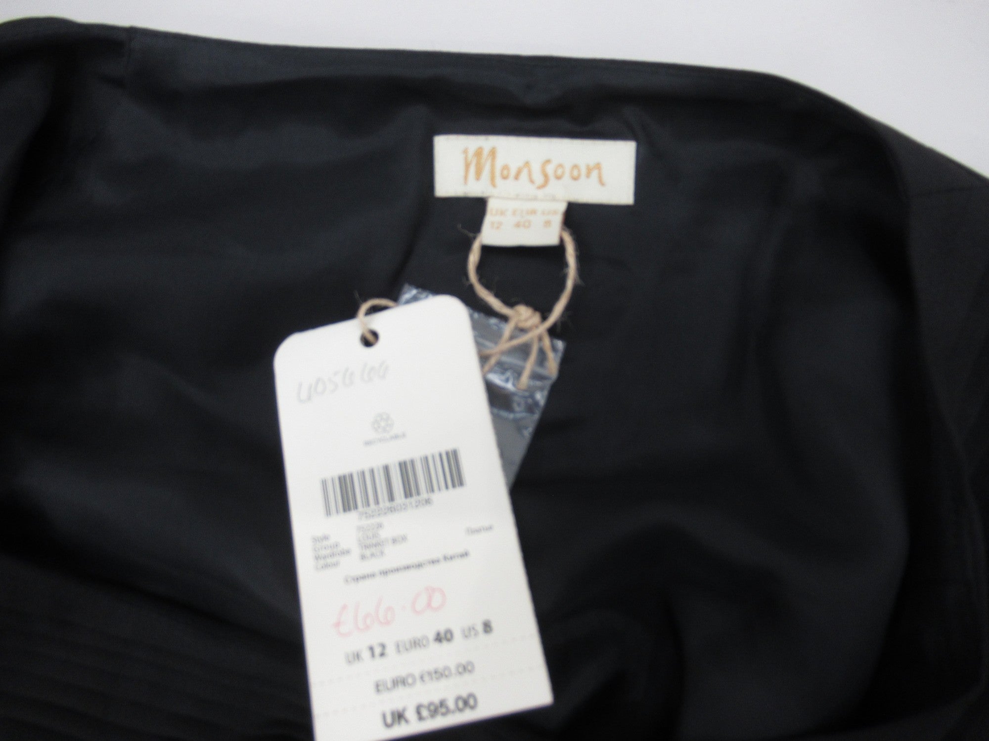 label image for Monsoon Shift Dress UK 12 Black Polyester Womenswear | Preloved