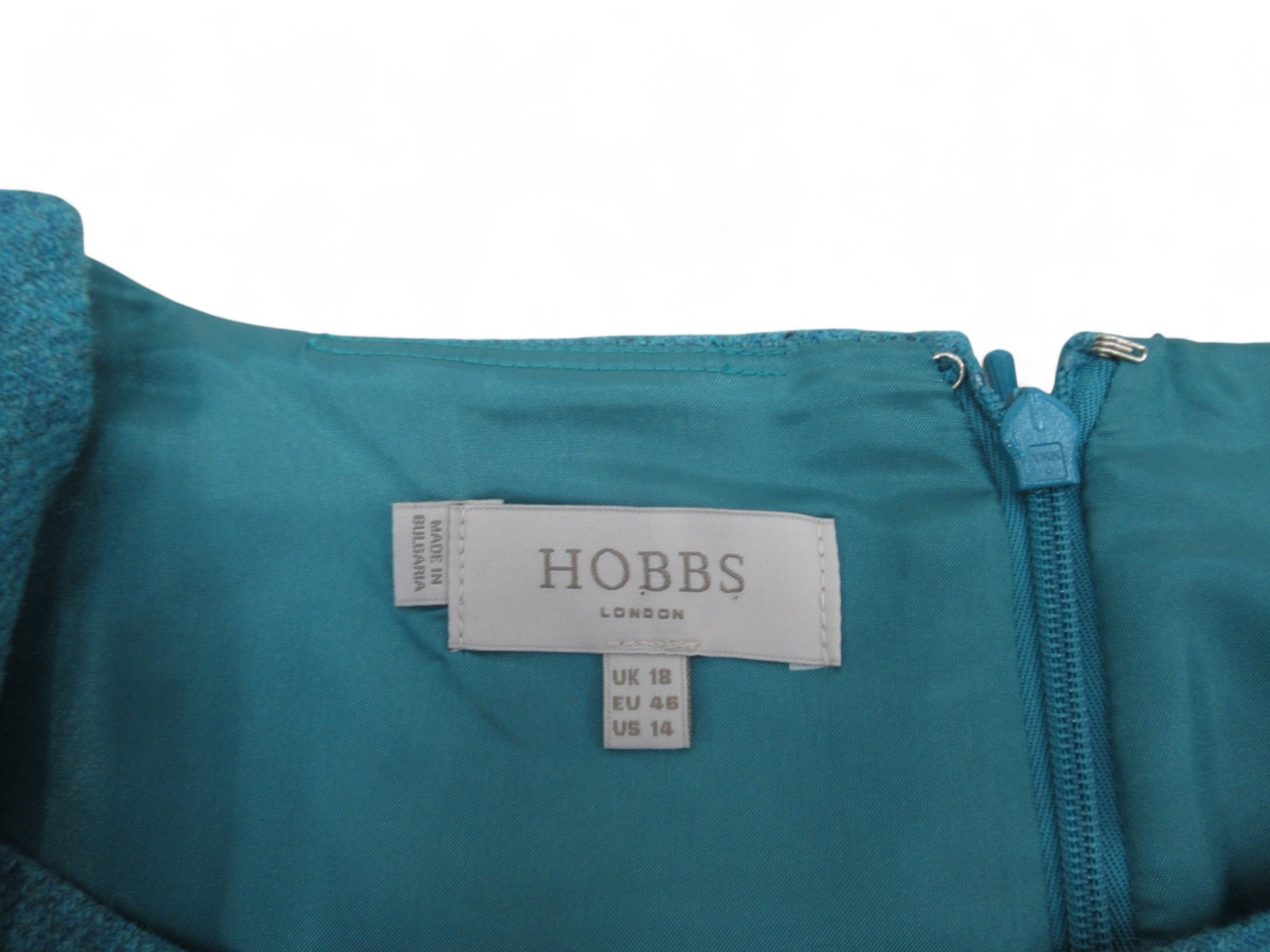 label image for Hobbs London UK18 Teal Wool Shift Dress Womenswear | Preloved