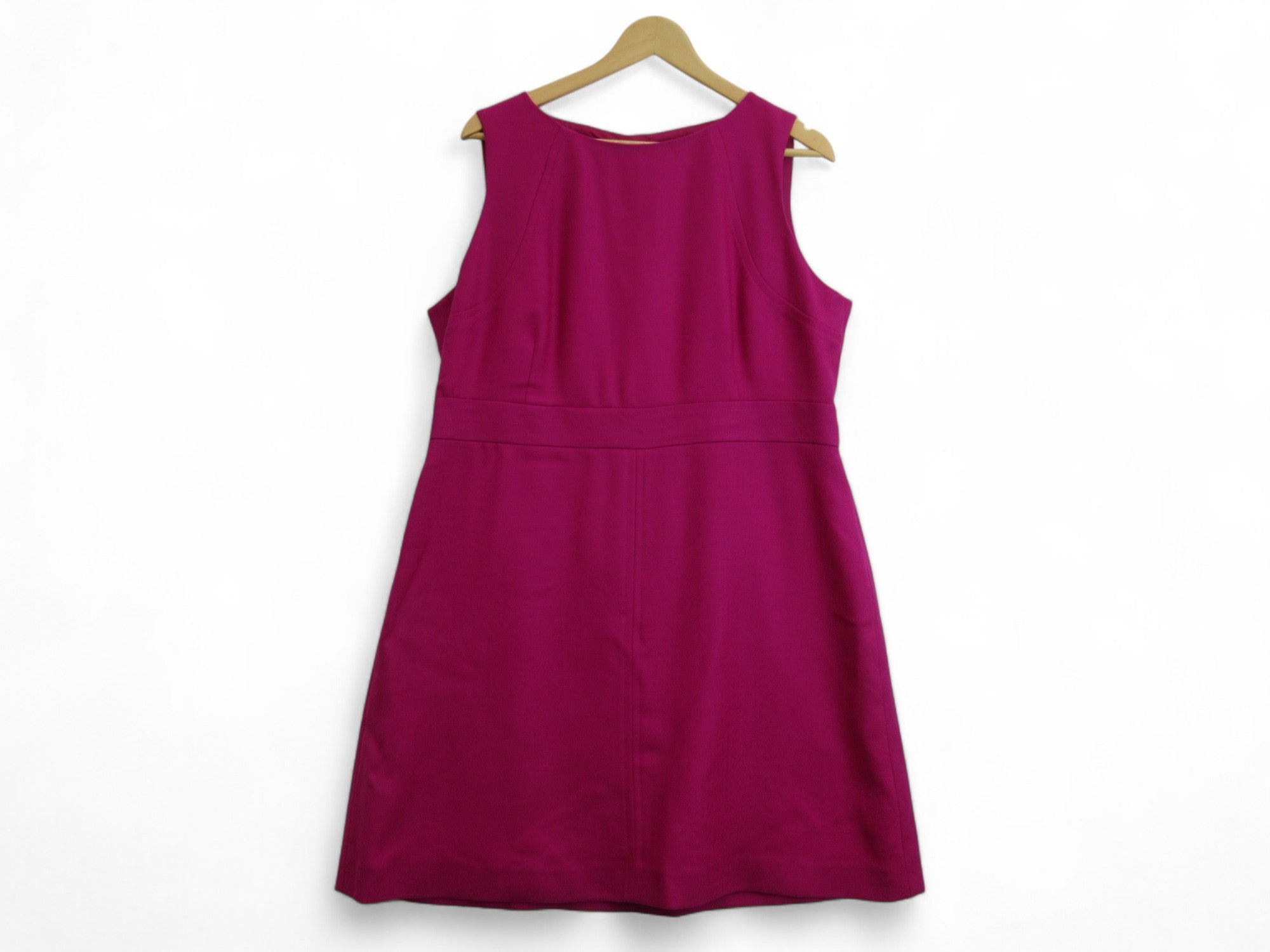 Front image for Hobbs London UK18 Pink Wool Shift Dress Womenswear | Preloved