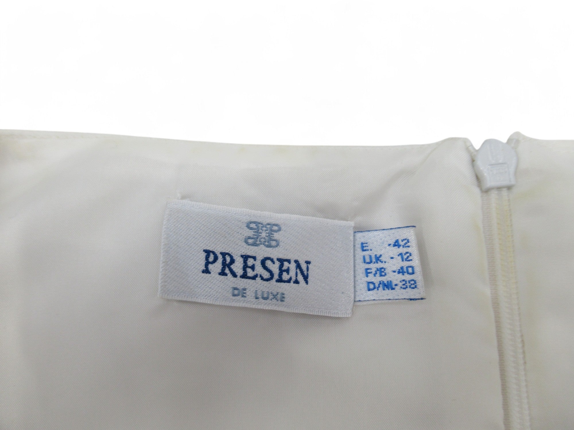 Presen UK 12 Grey Cream Shift Dress Womenswear | Preloved