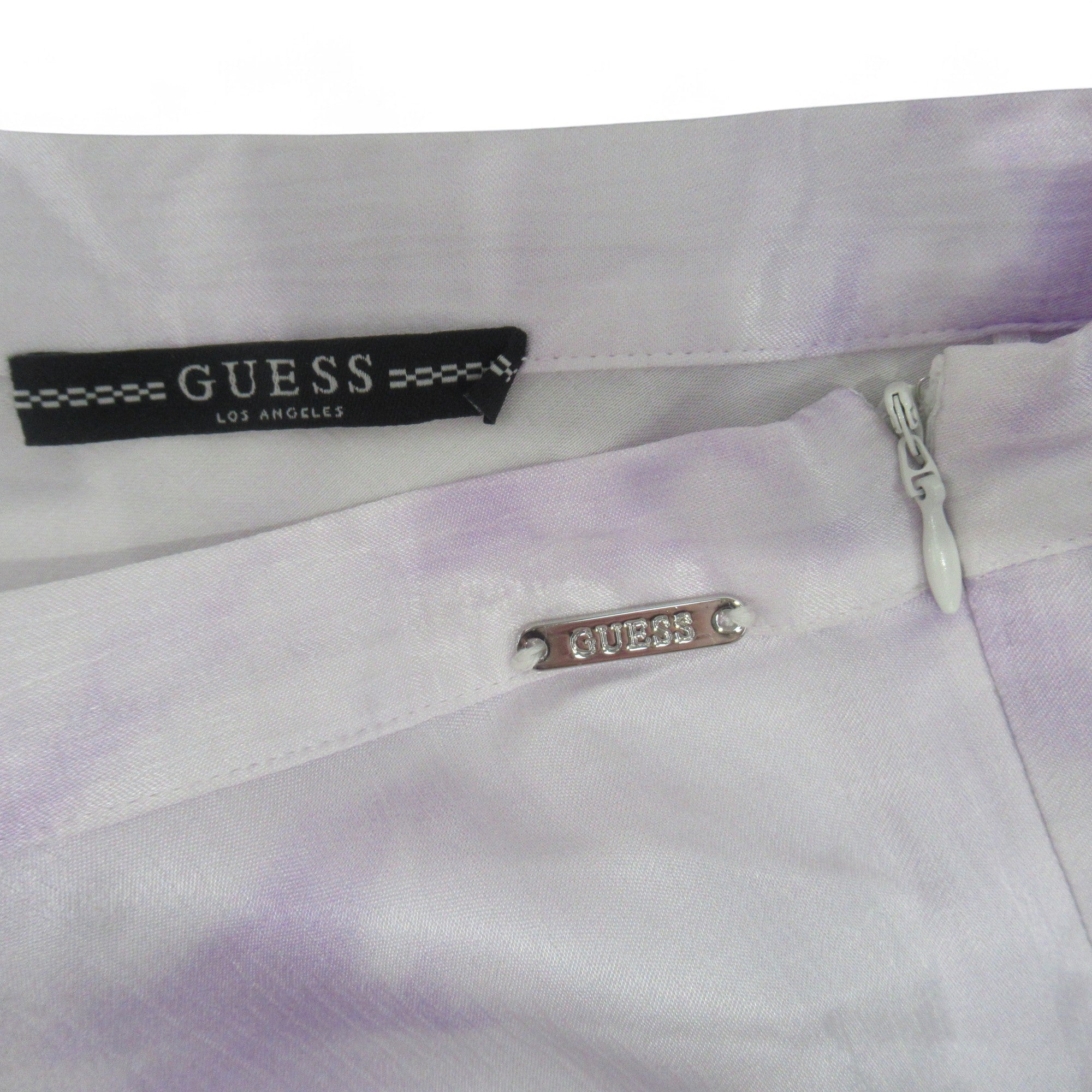 label image for Guess UK 6 Lilac Satin Viscose Skirt Womenswear | Preloved