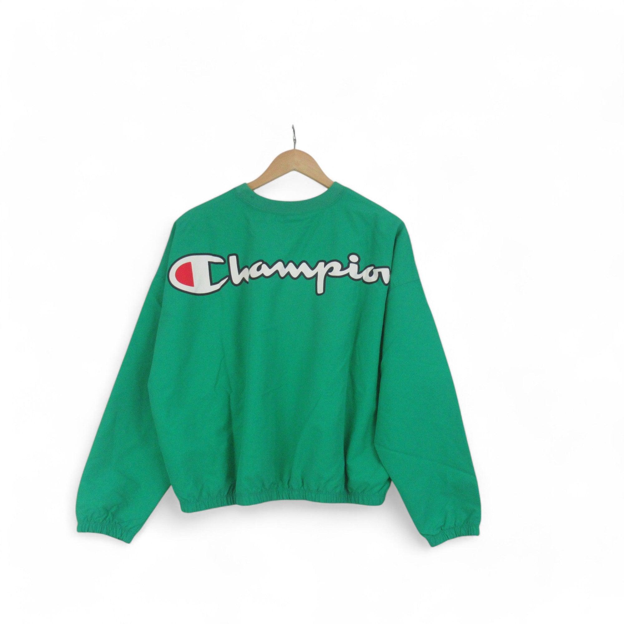 back image for Champion Medium Green Oversized Sweatshirt Top Womenswear | Preloved