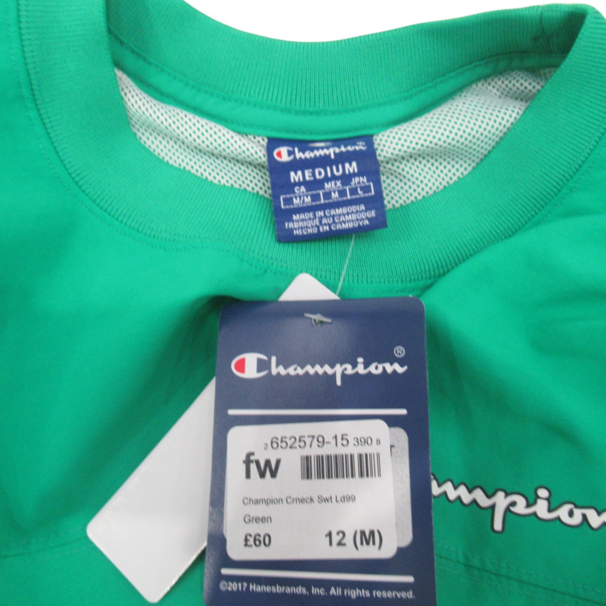 label image for Champion Medium Green Oversized Sweatshirt Top Womenswear | Preloved