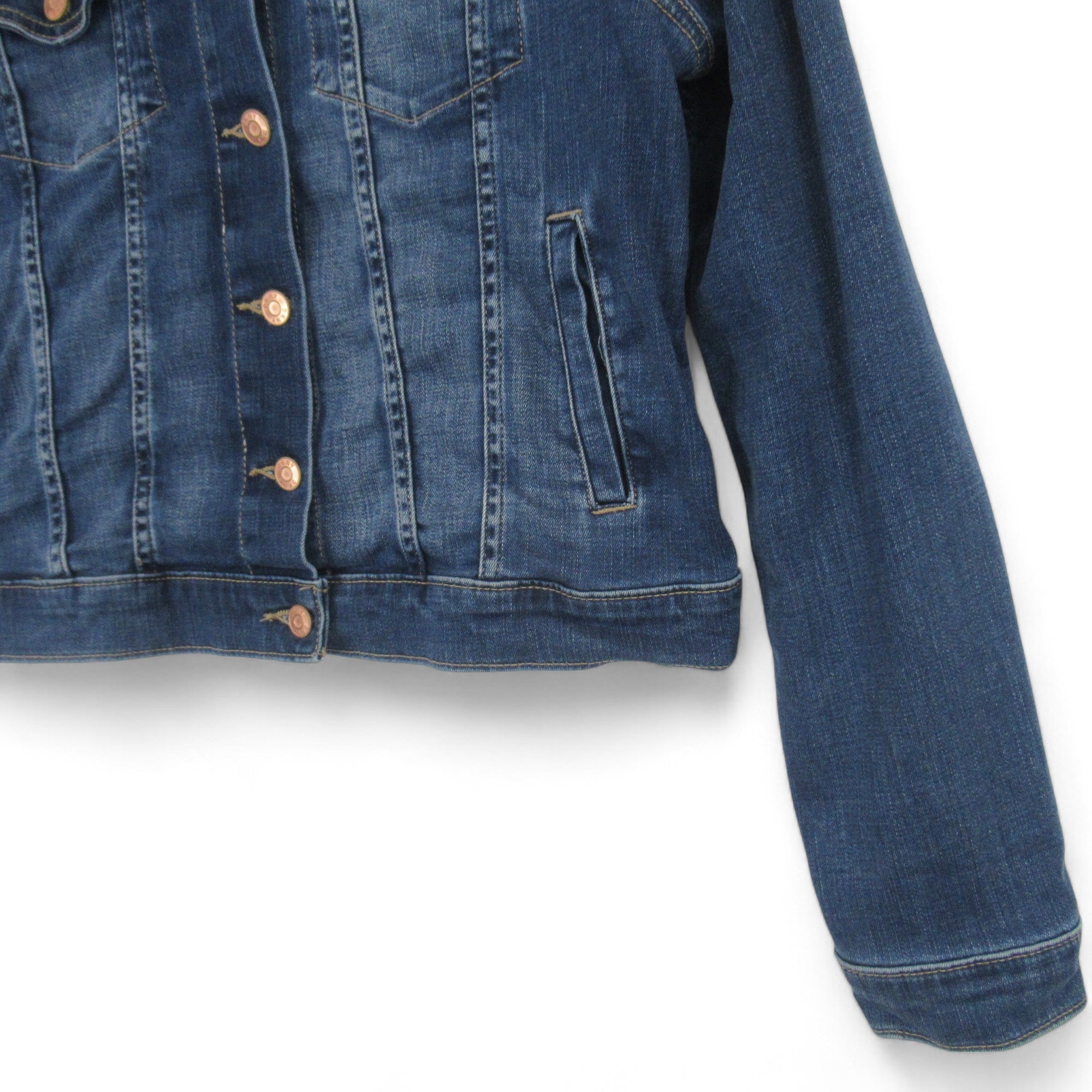 front image for DKNY Medium Blue Denim Jacket Womenswear | Preloved