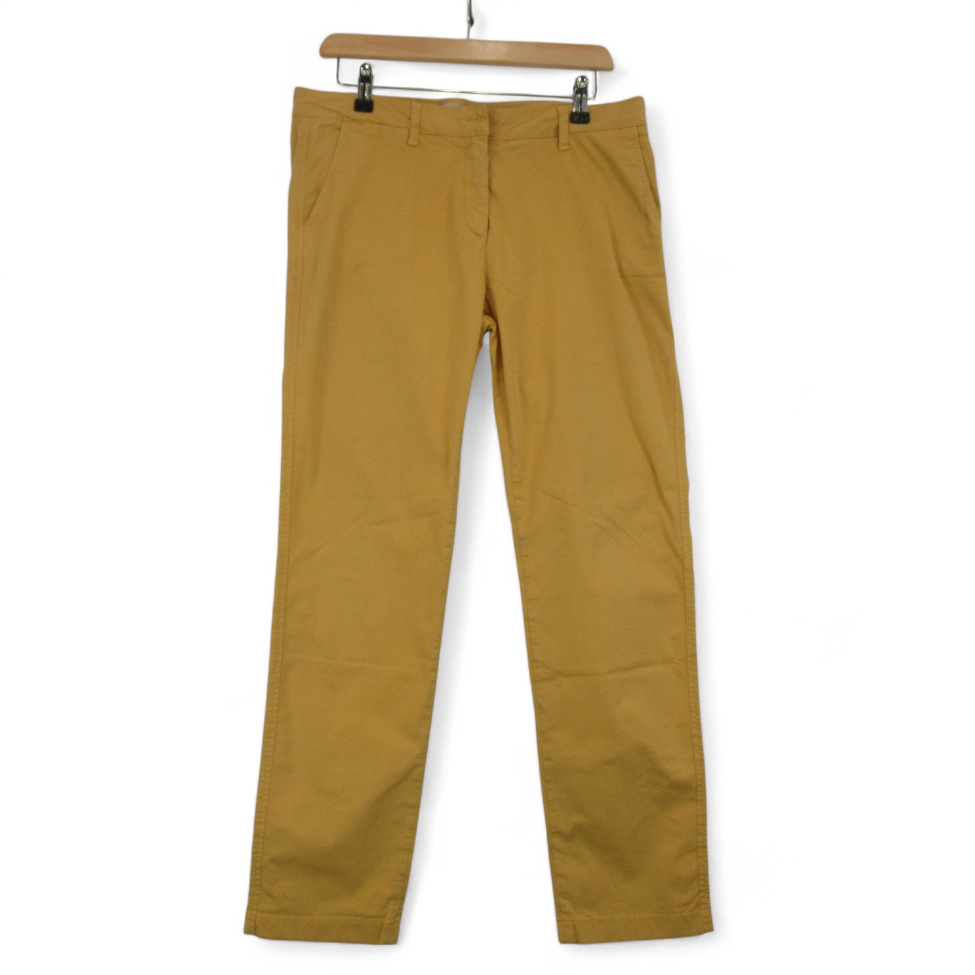 front image for Jigsaw UK 14 Mustard Yellow Trousers Womenswear | Preloved 