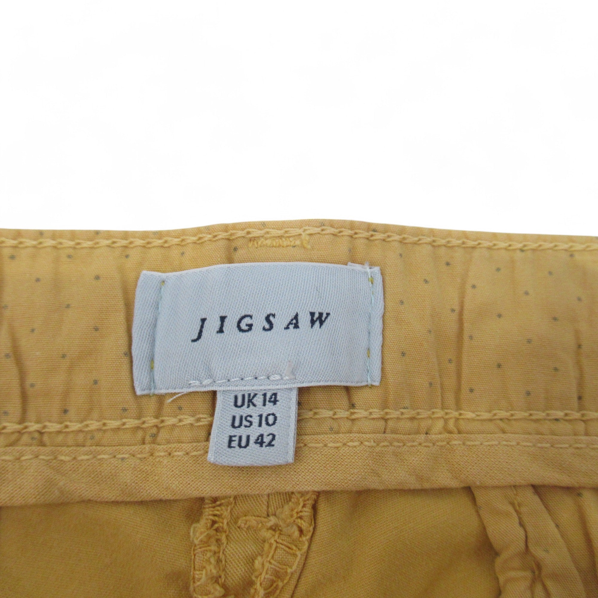 label image for Jigsaw UK 14 Mustard Yellow Trousers Womenswear | Preloved 