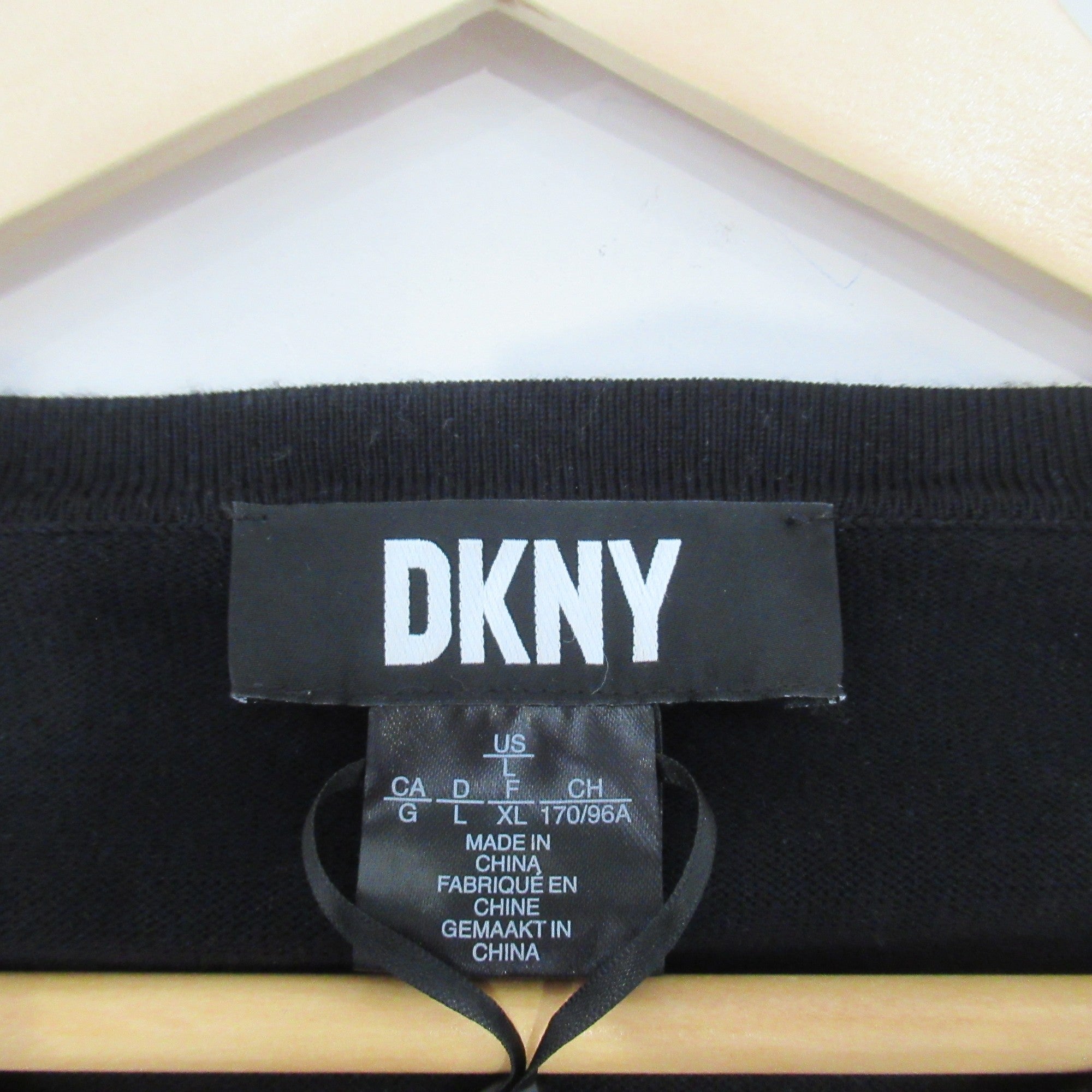 label image for DKNY Logo Cardigan Large Black Womenswear | Preloved 